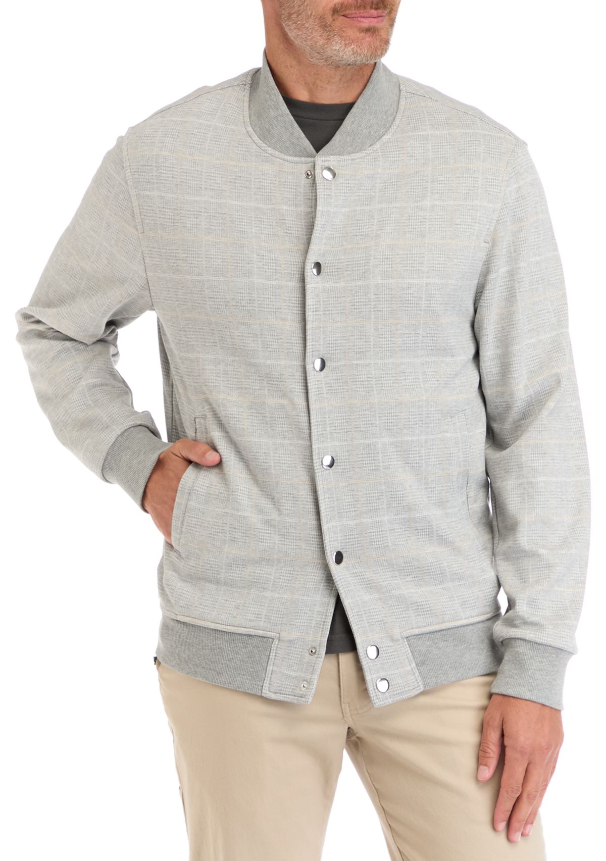 Mens Plaid Bomber Jacket