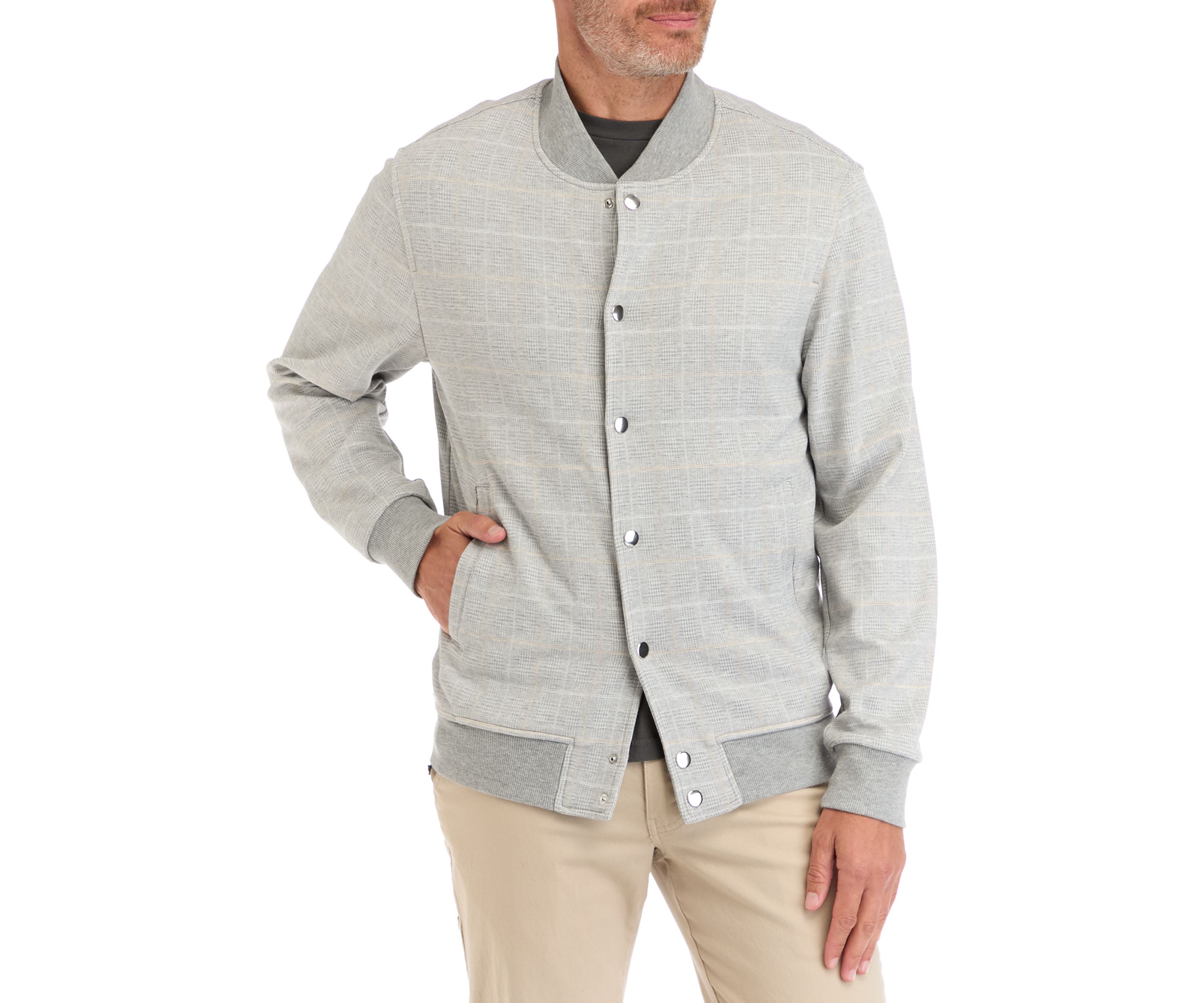 Mens Plaid Bomber Jacket