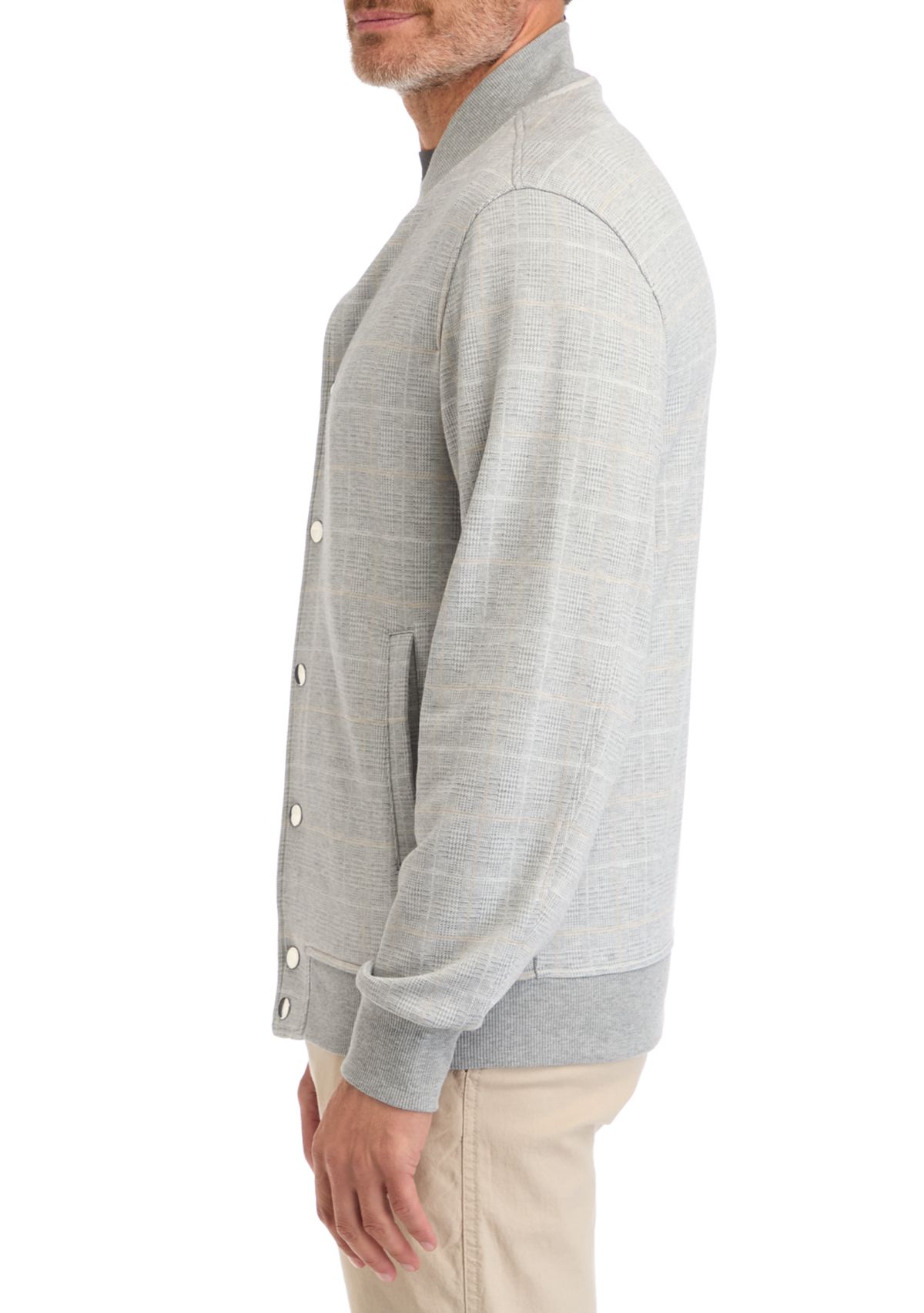 Mens Plaid Bomber Jacket