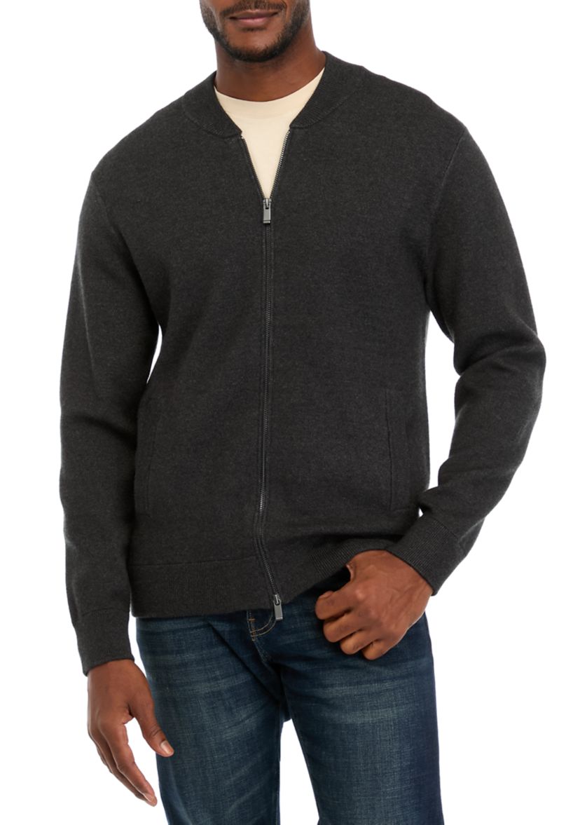 Mens Full Zip Cardigan Sweater