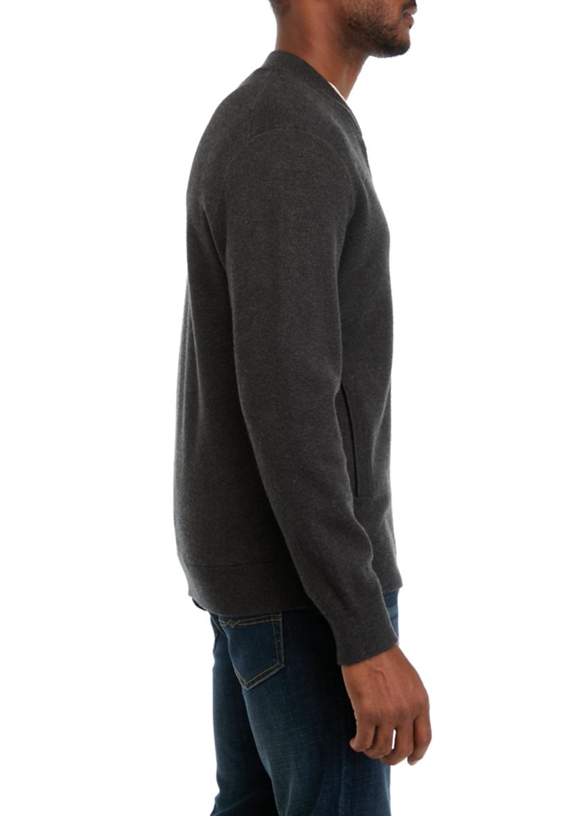 Mens Full Zip Cardigan Sweater
