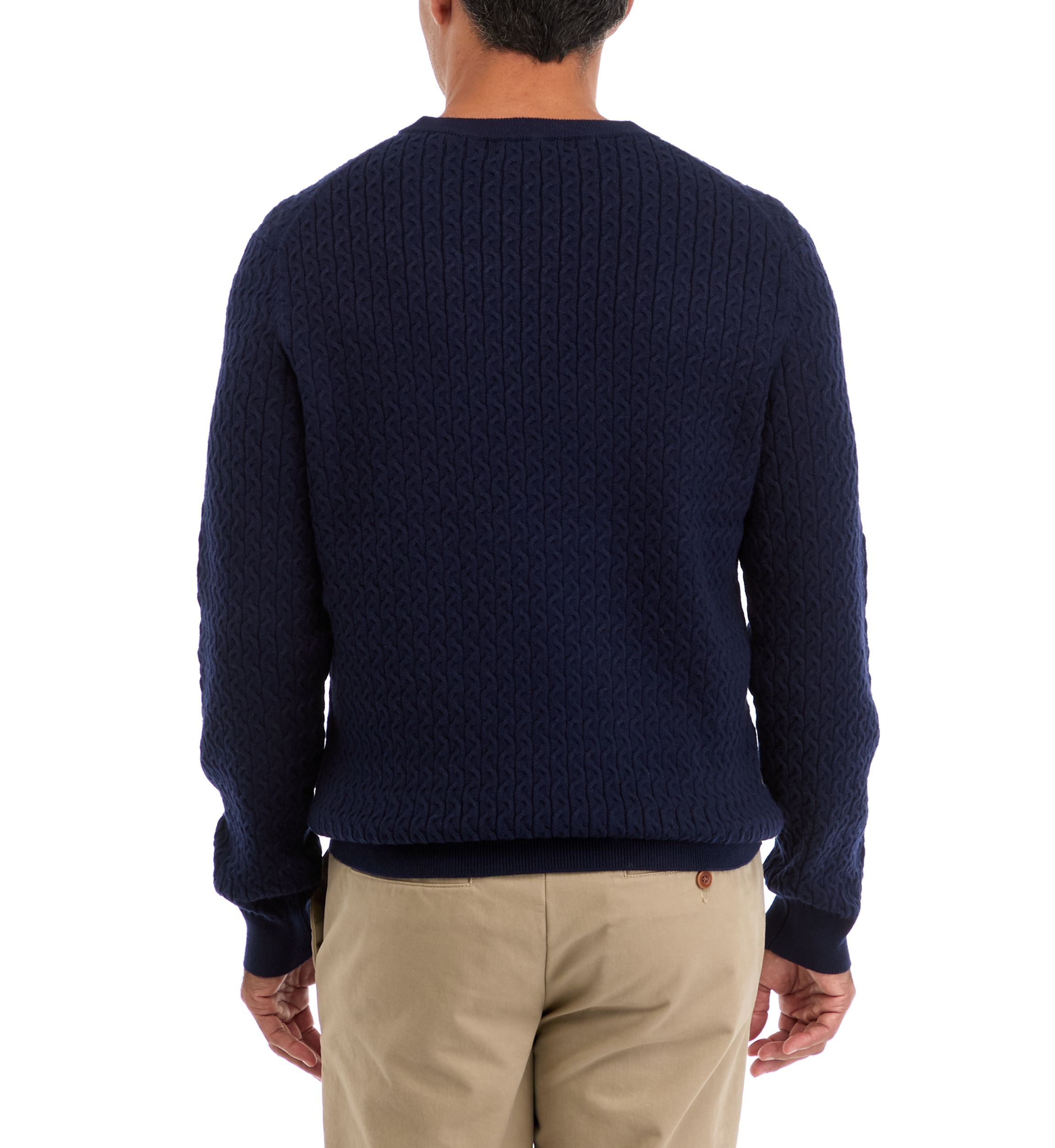 Mens Textured Pullover Sweater 