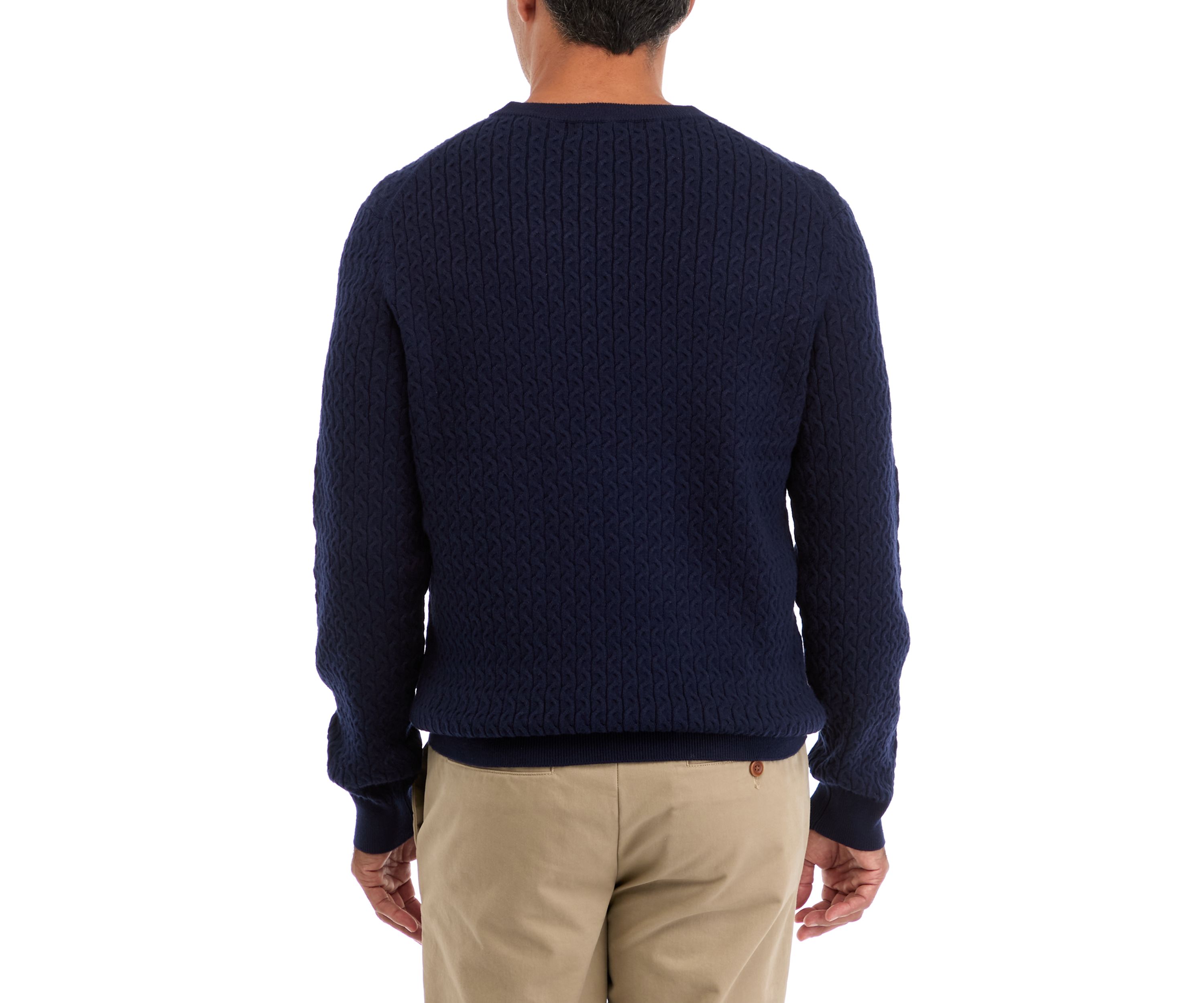 Mens Textured Pullover Sweater 