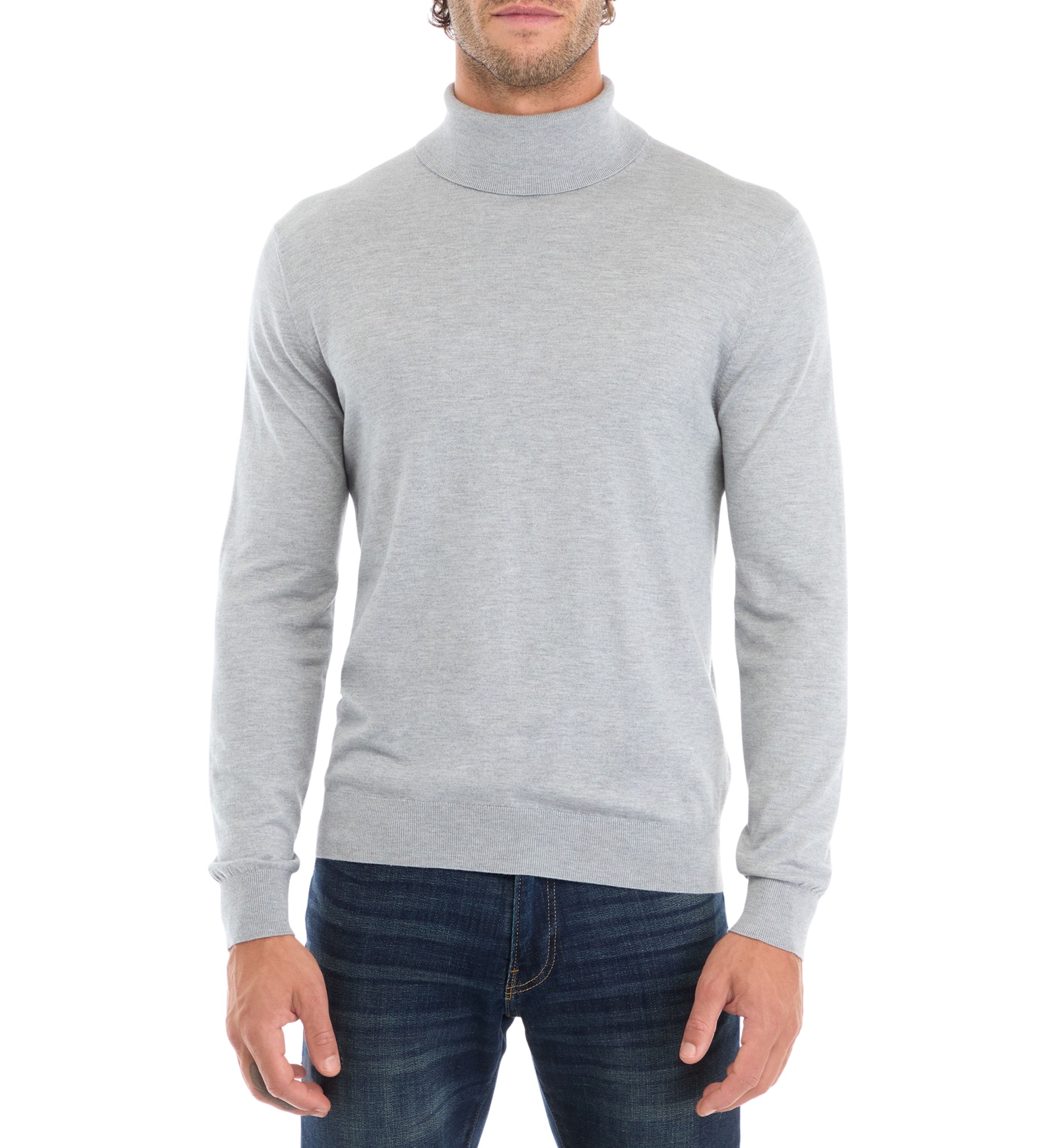 Mens Fine Gauge Turtleneck Sweater