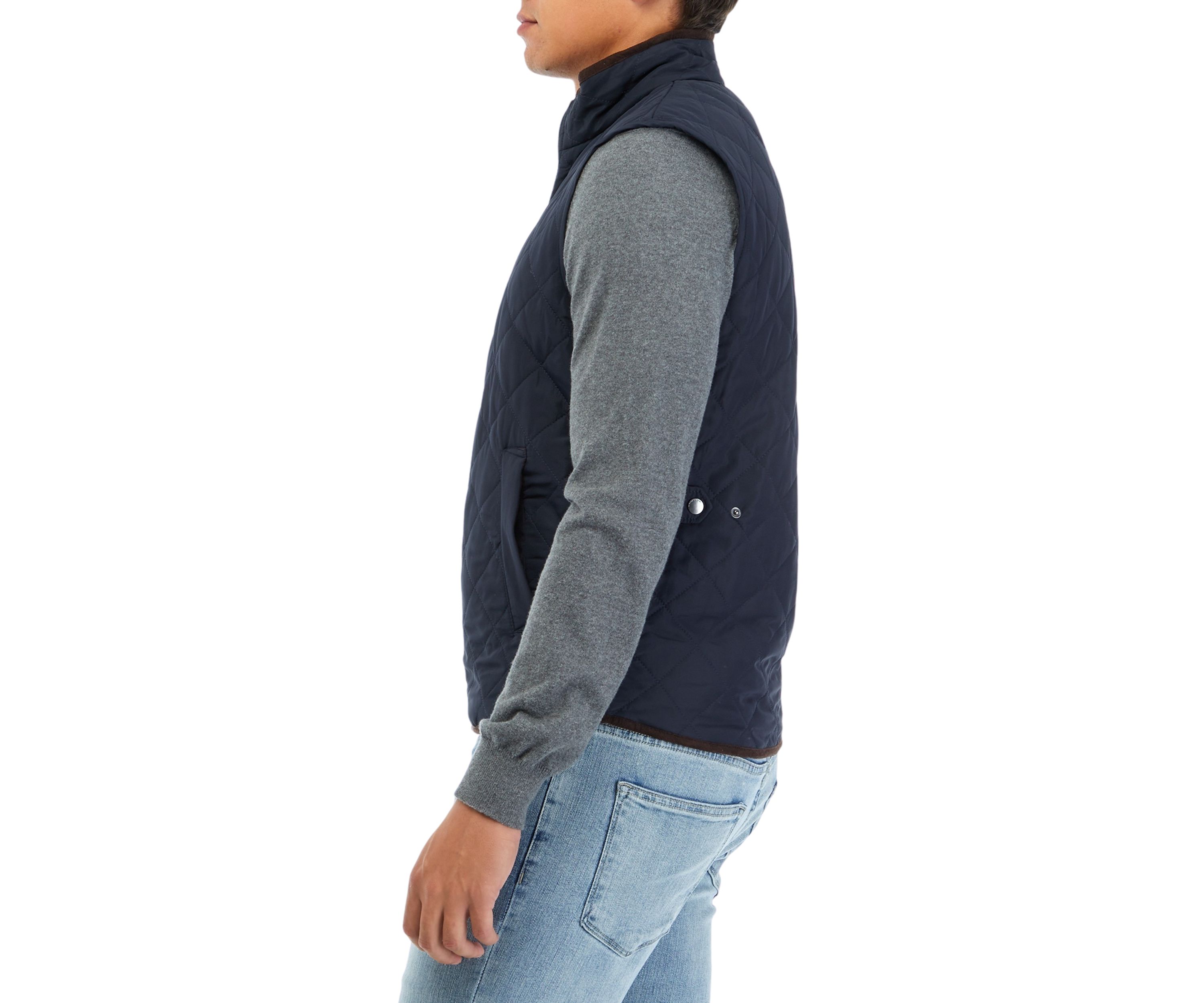 Mens Mock Neck Quilted Vest