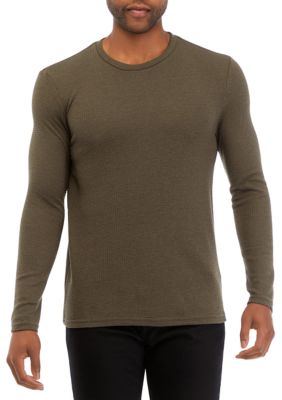 Waffle-knit Henley sweater, Le 31, Shop Men's Crew Neck Sweaters Online