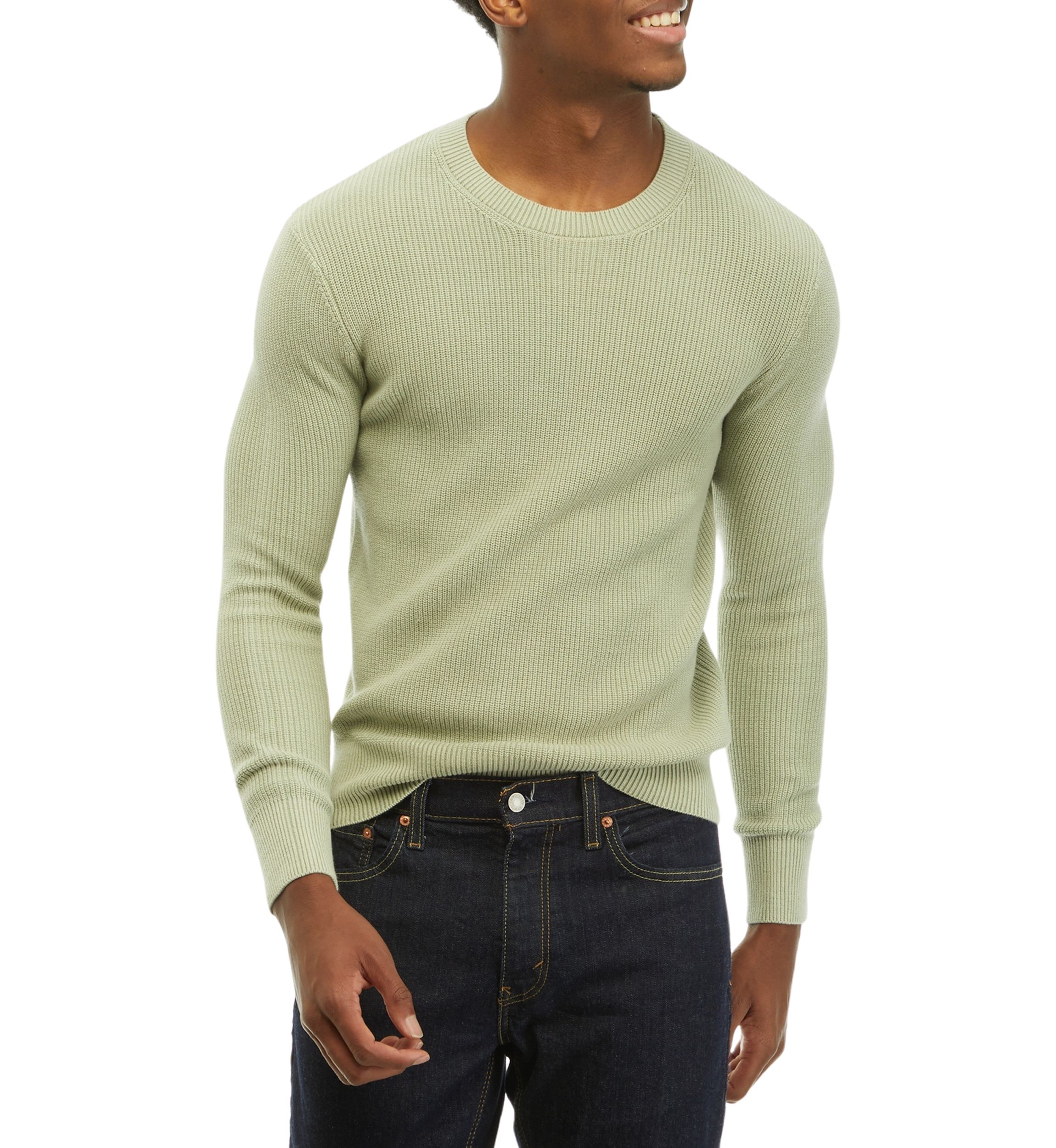 Mens Ribbed Pullover Sweater