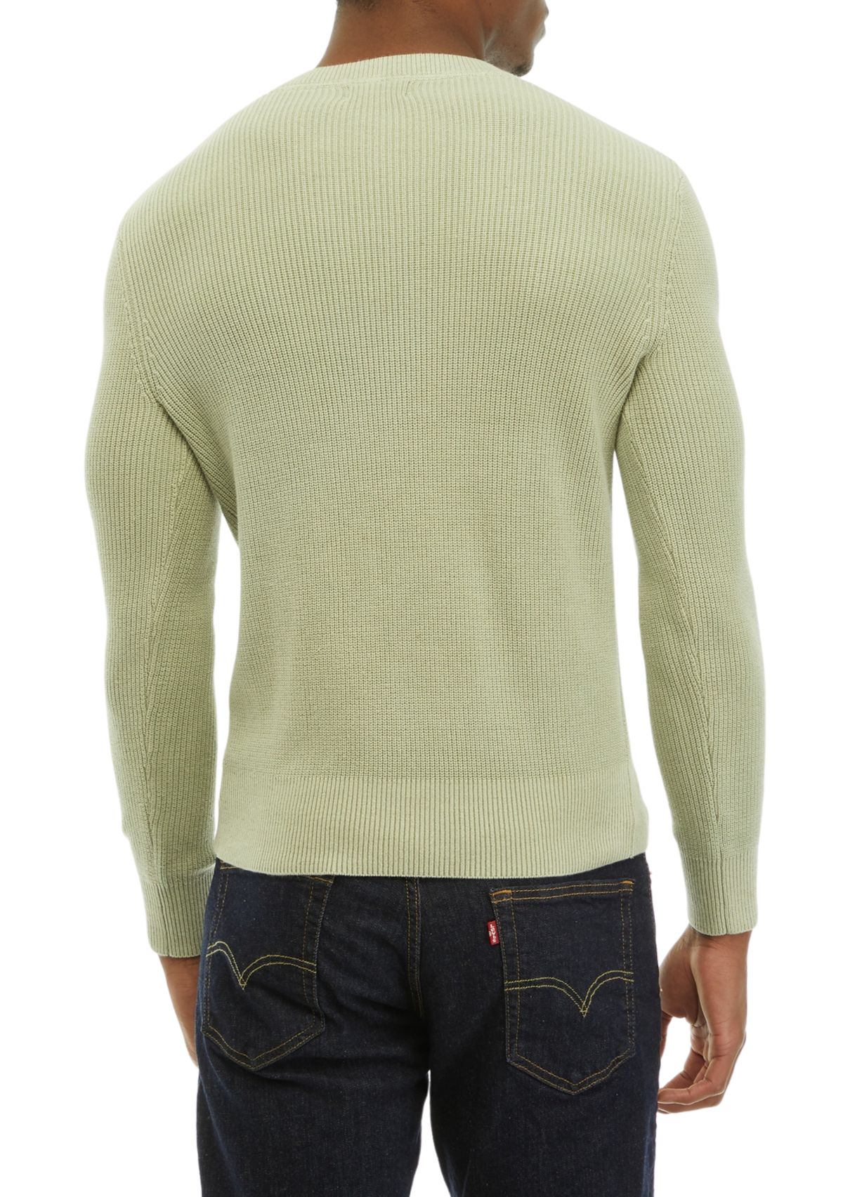 Mens Ribbed Pullover Sweater