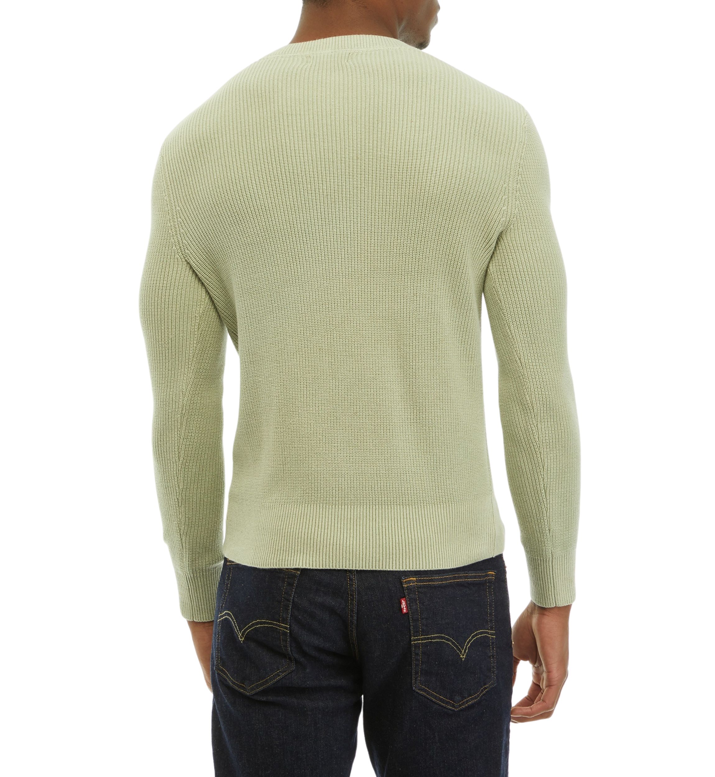 Mens Ribbed Pullover Sweater