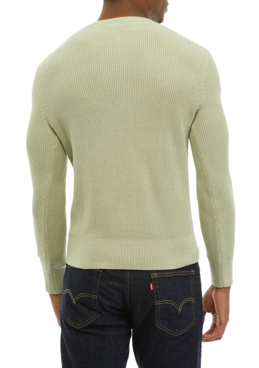 Mens Ribbed Pullover Sweater