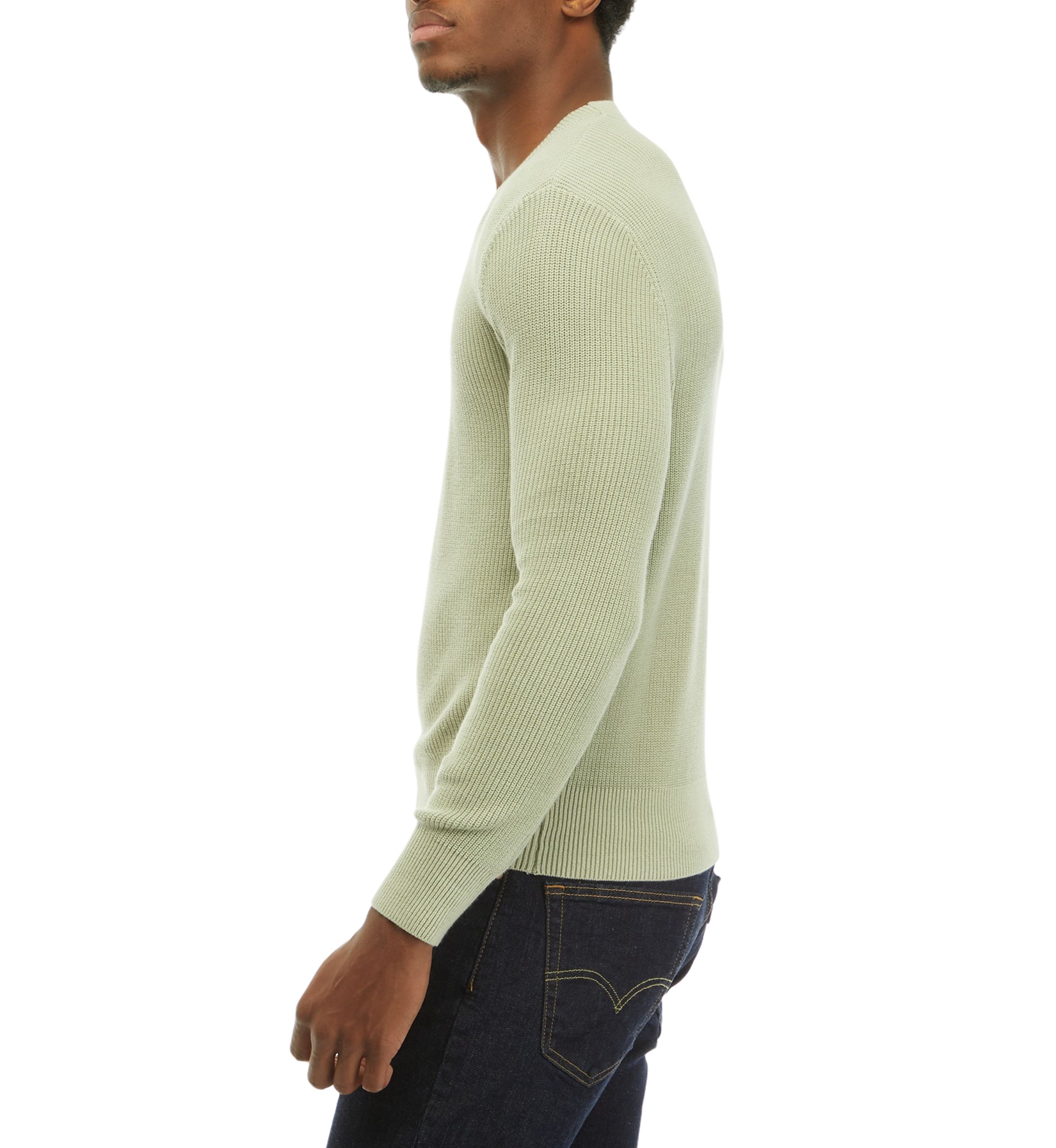 Mens Ribbed Pullover Sweater