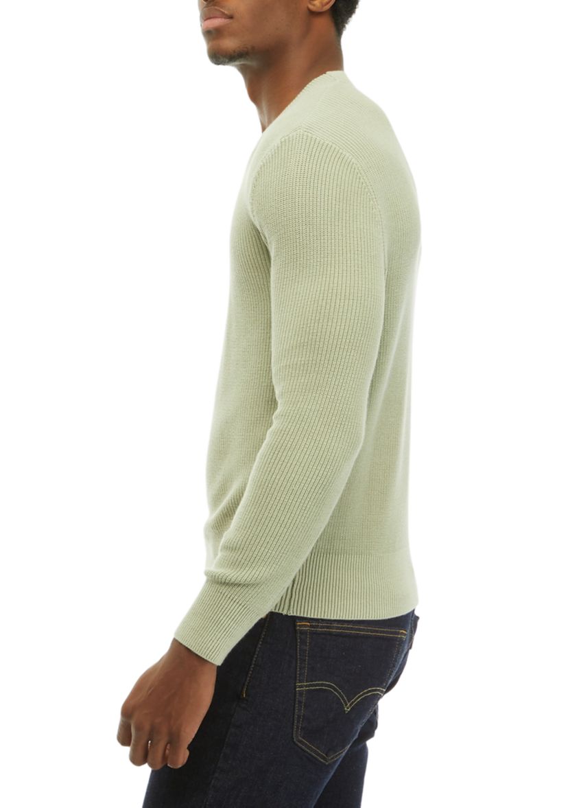 Mens Ribbed Pullover Sweater