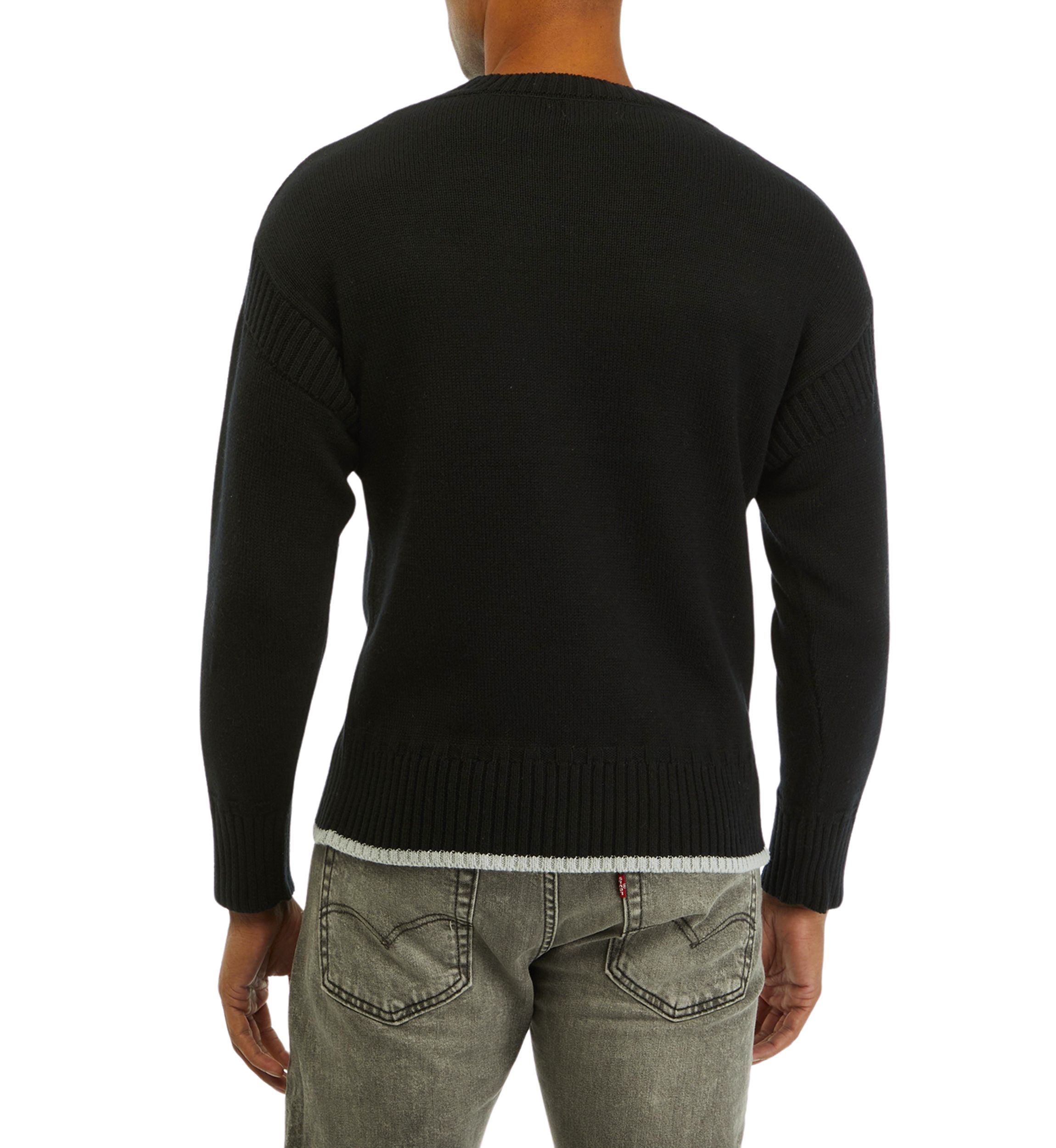 Mens Solid Ribbed Sweater