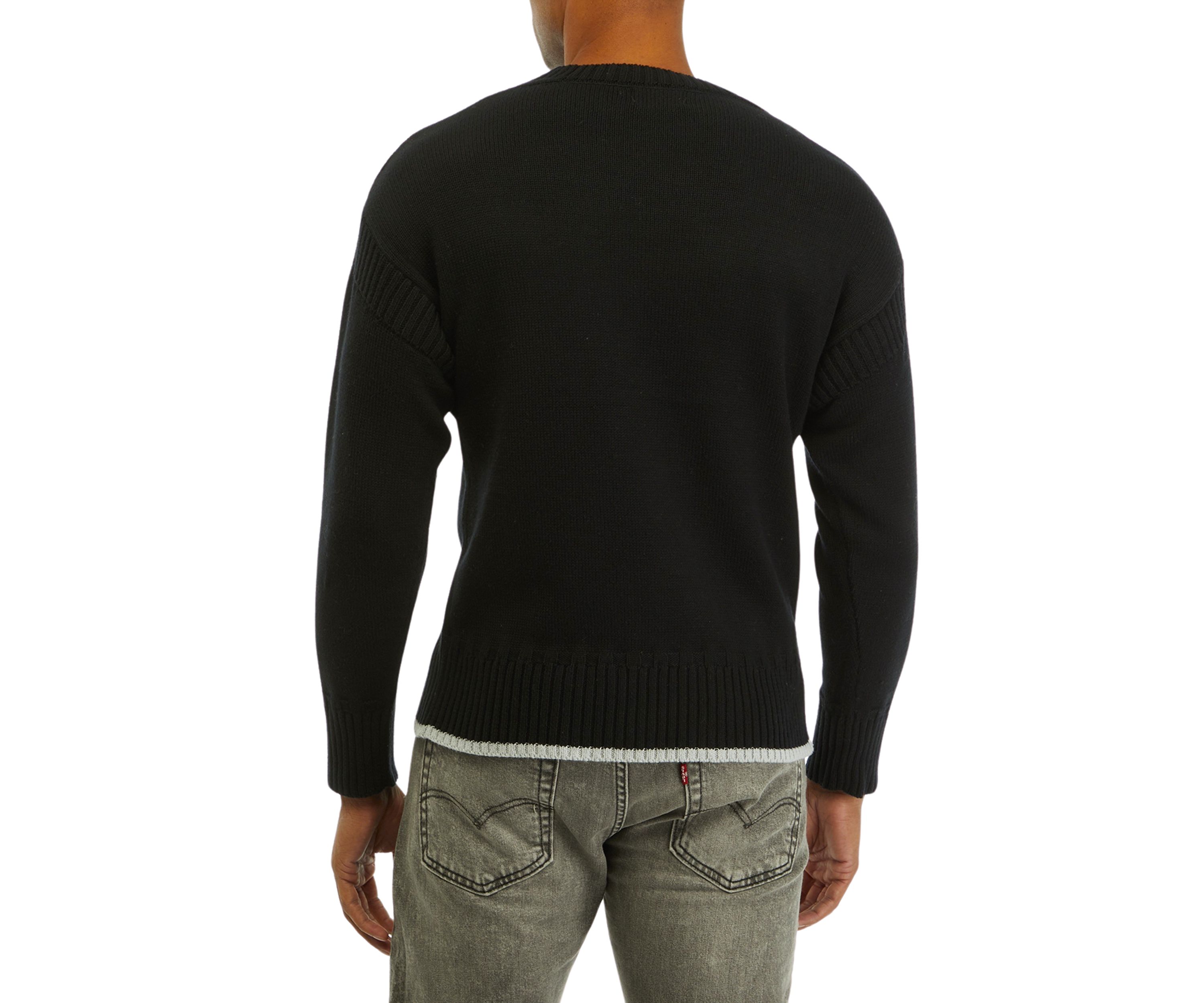 Mens Solid Ribbed Sweater