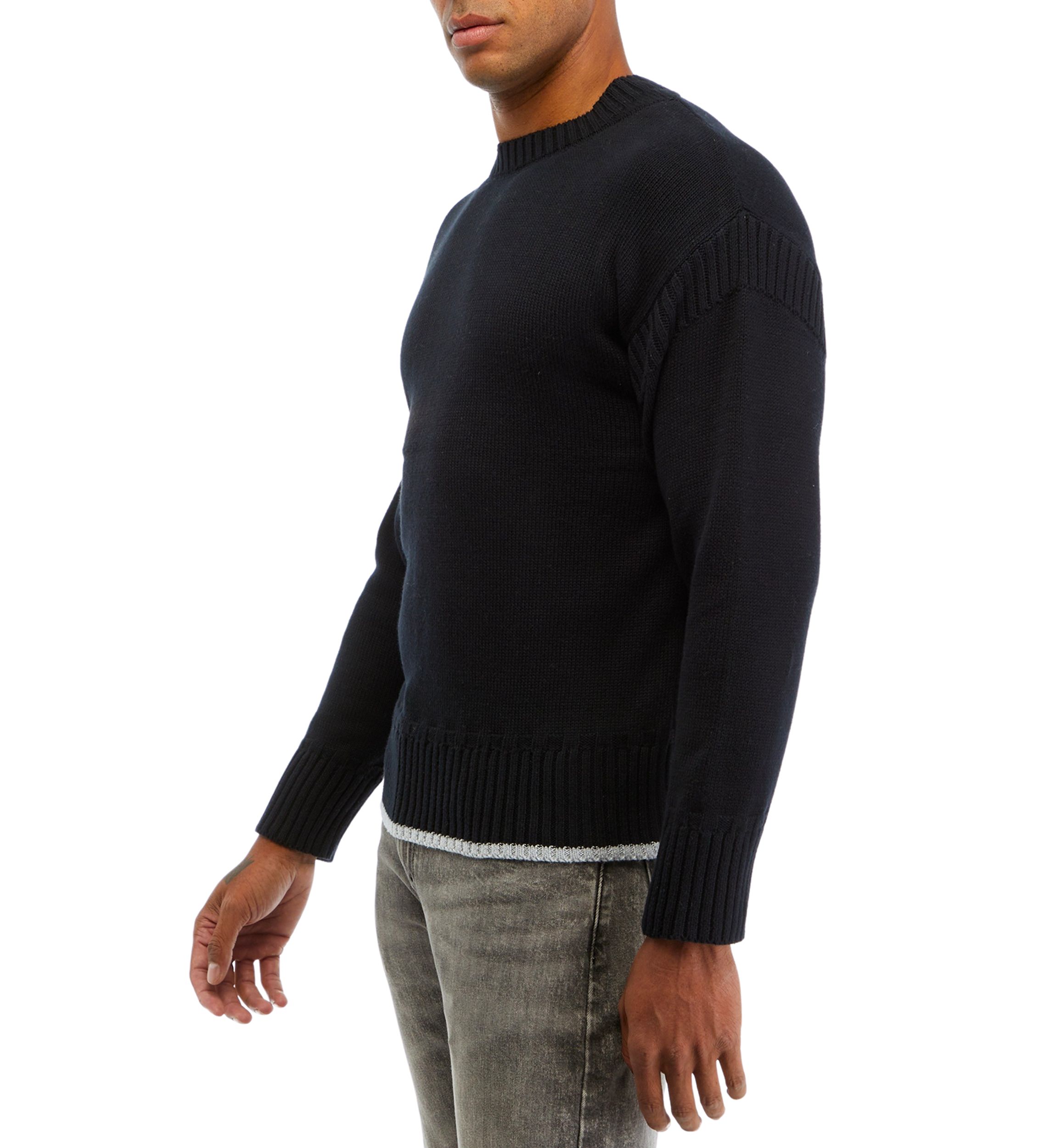 Mens Solid Ribbed Sweater