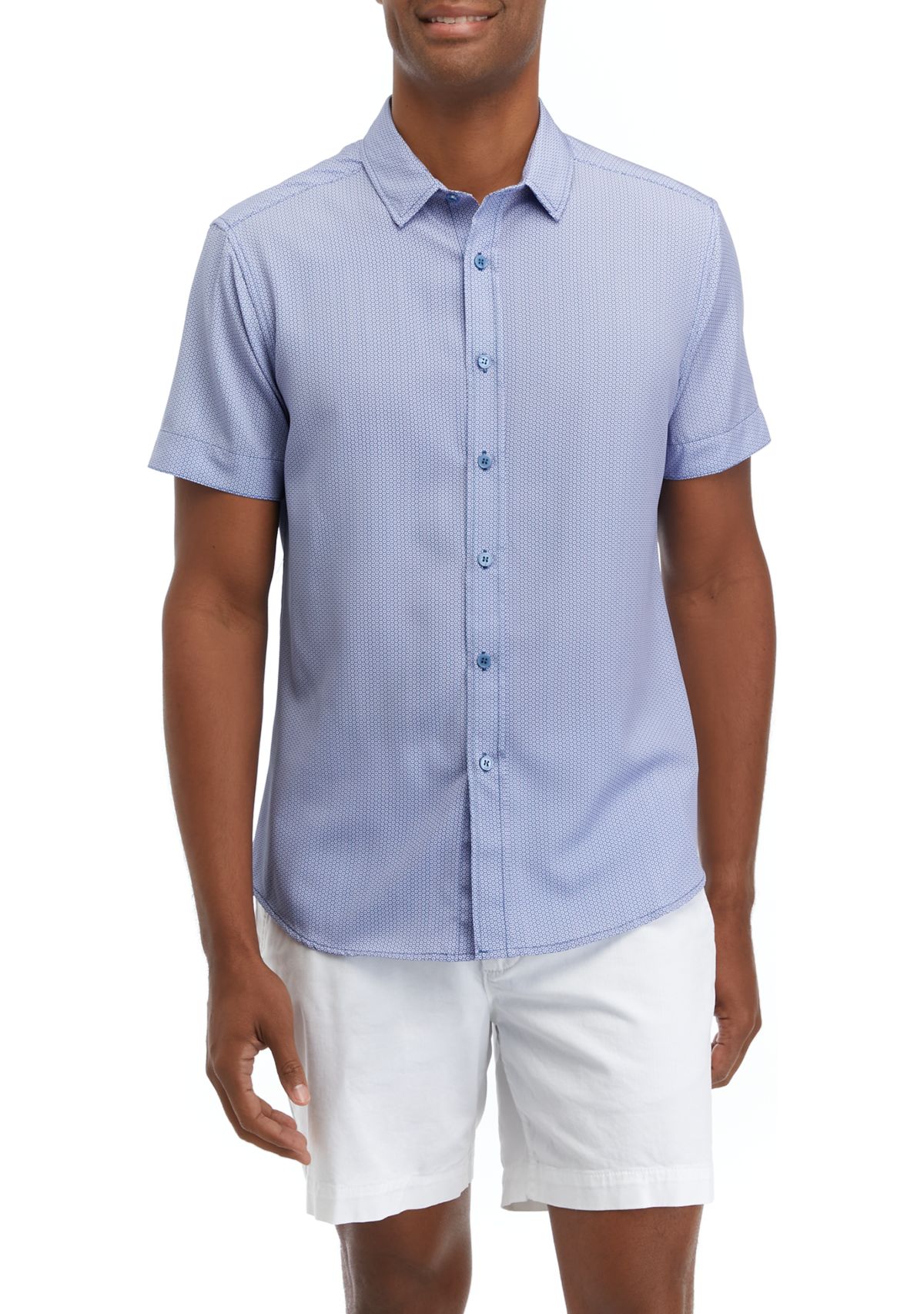 Mens Neat Print Woven Shirt 