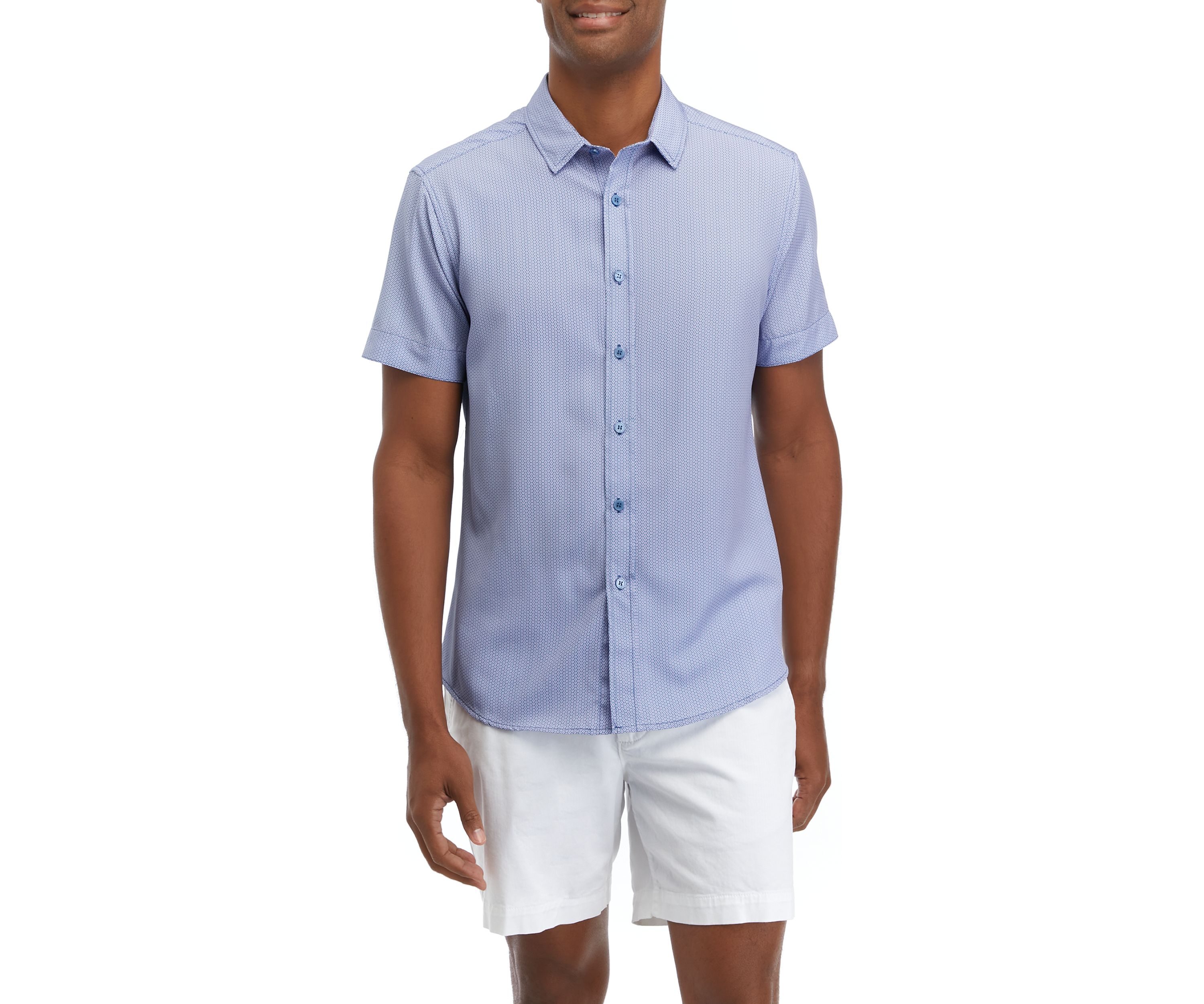 Mens Neat Print Woven Shirt 