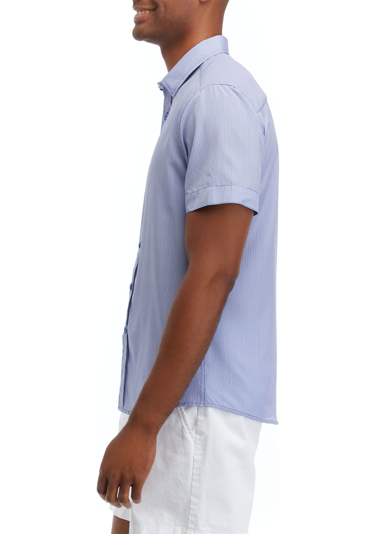 Mens Neat Print Woven Shirt 