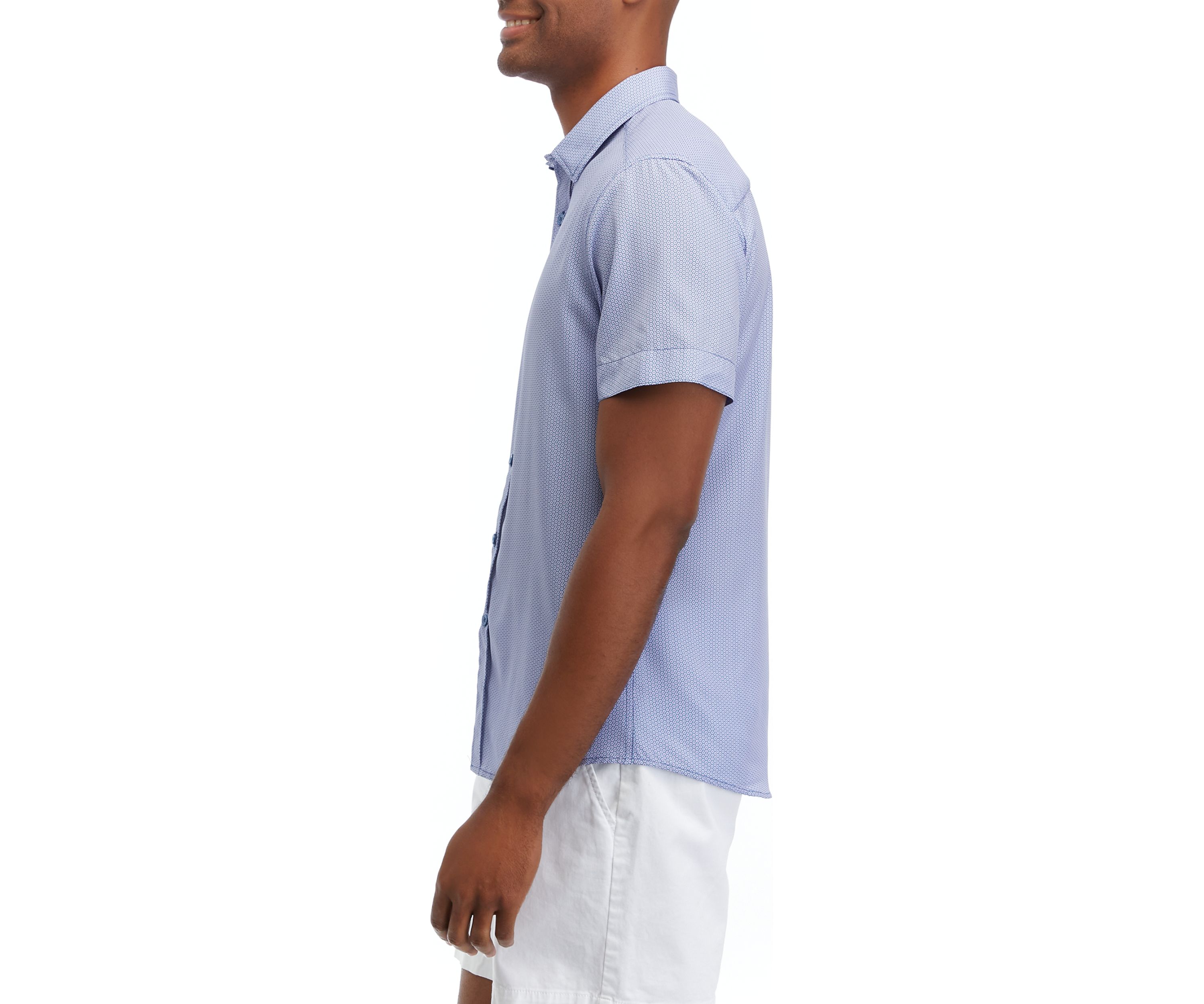 Mens Neat Print Woven Shirt 