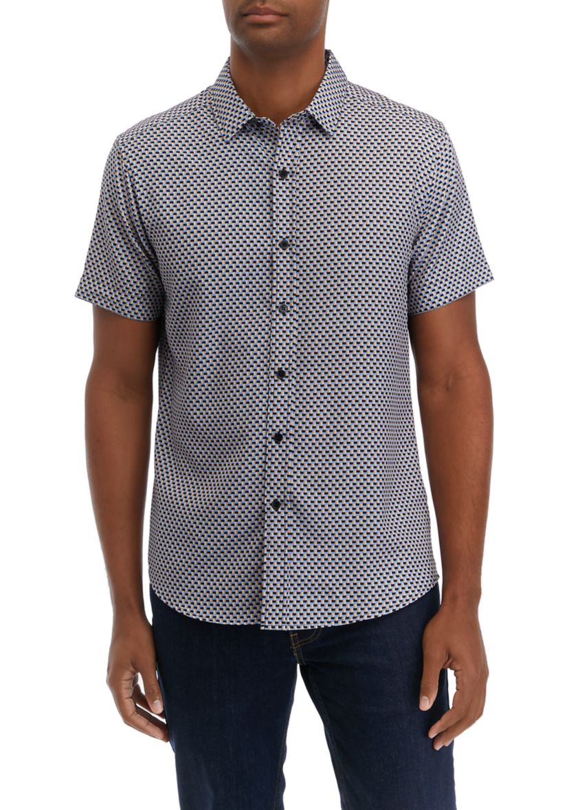   Mens Neat Print Woven Shirt 