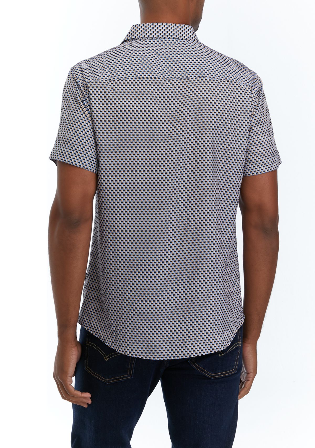   Mens Neat Print Woven Shirt 