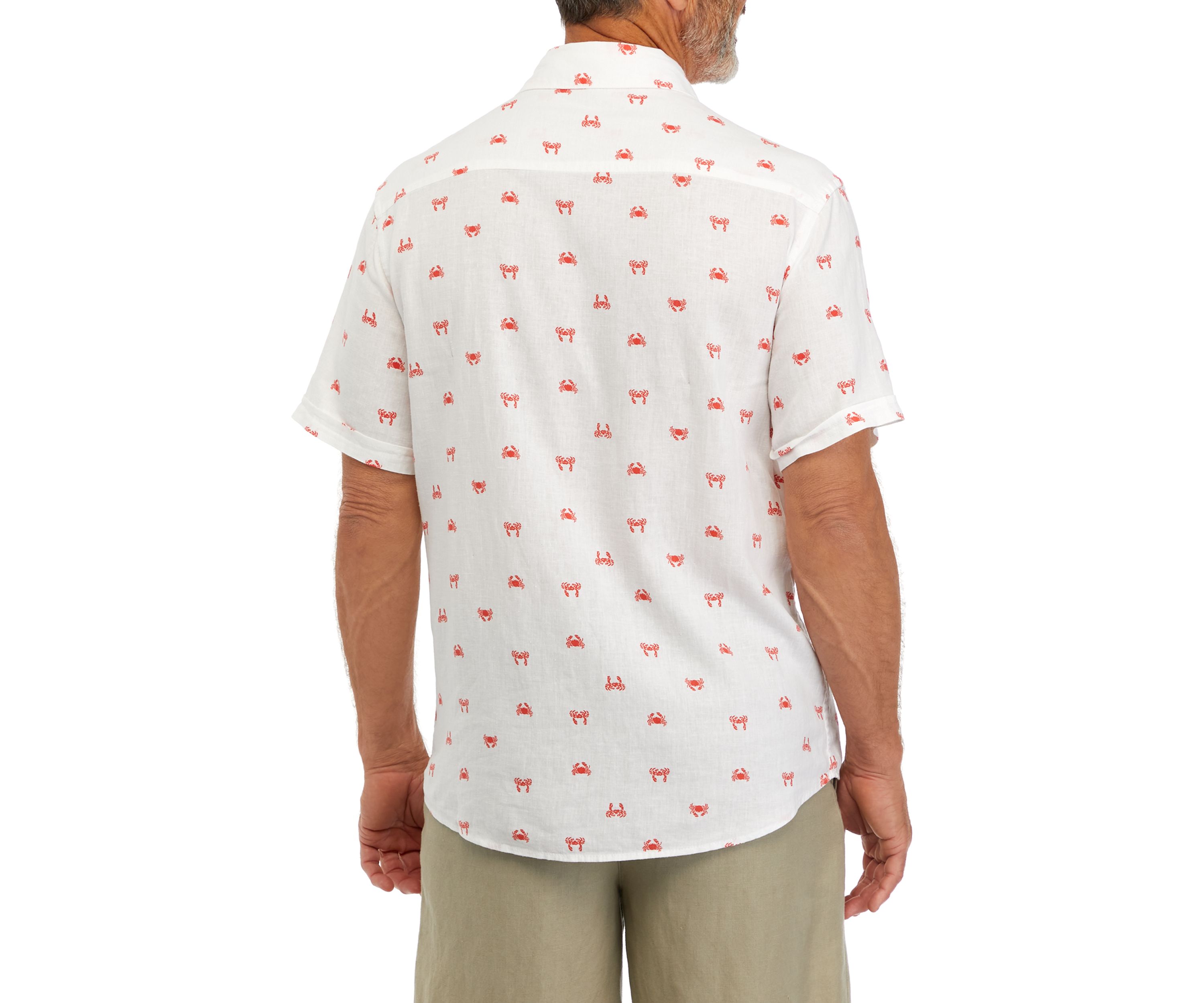 Mens Short Sleeve Linen Shirt 
