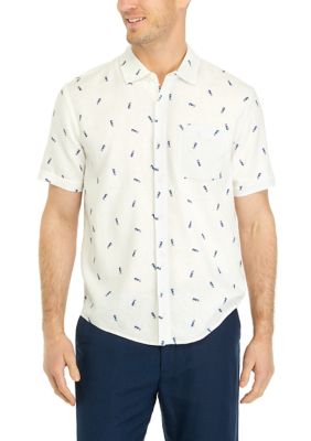 Men's Short Sleeve Printed Button Up Shirt