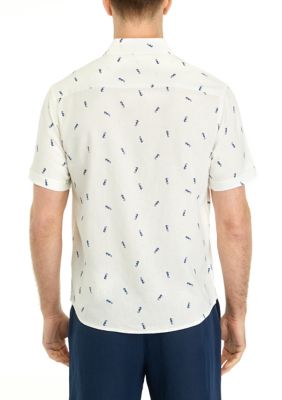 Men's Short Sleeve Printed Button Up Shirt