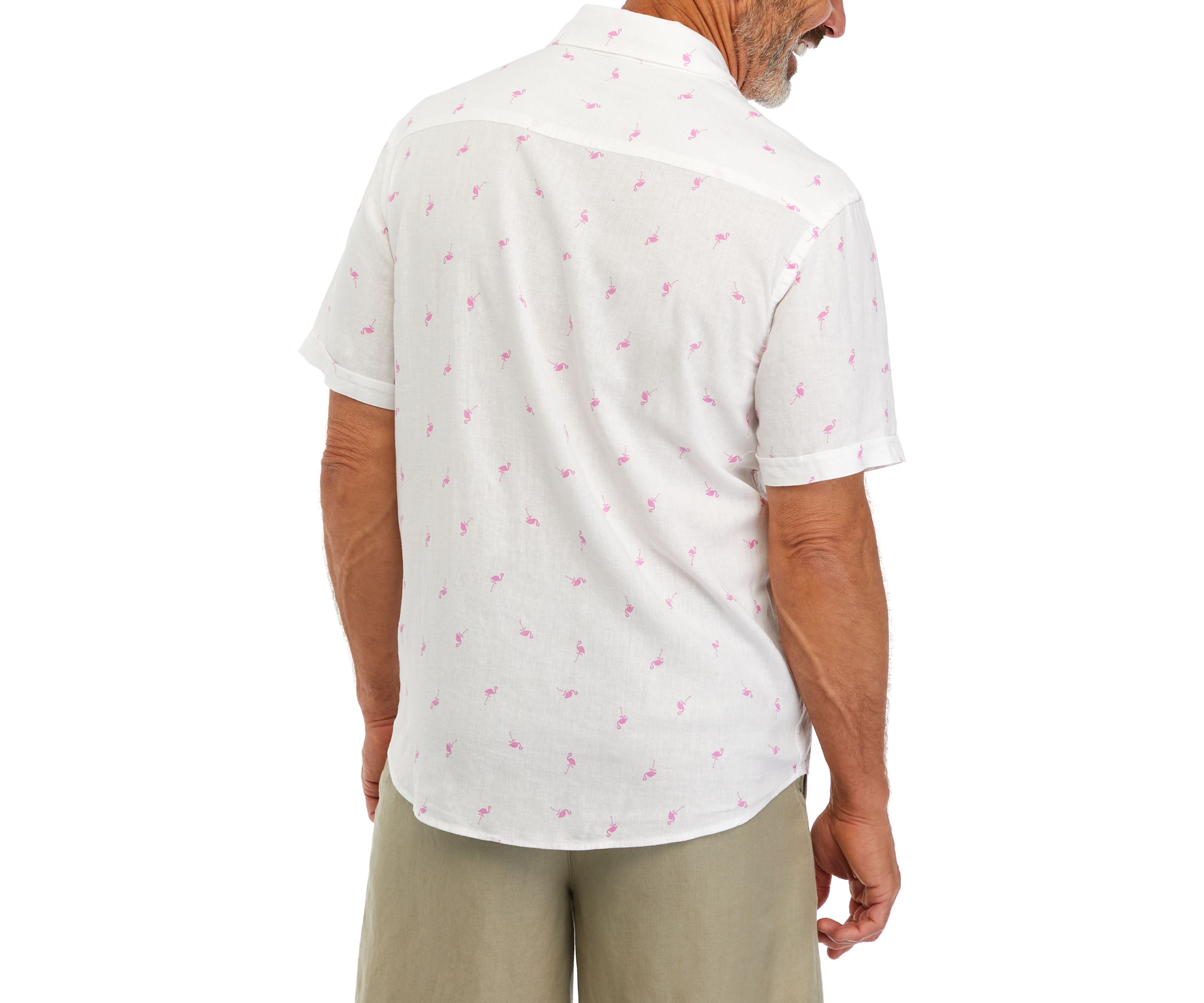Mens Short Sleeve Linen Shirt