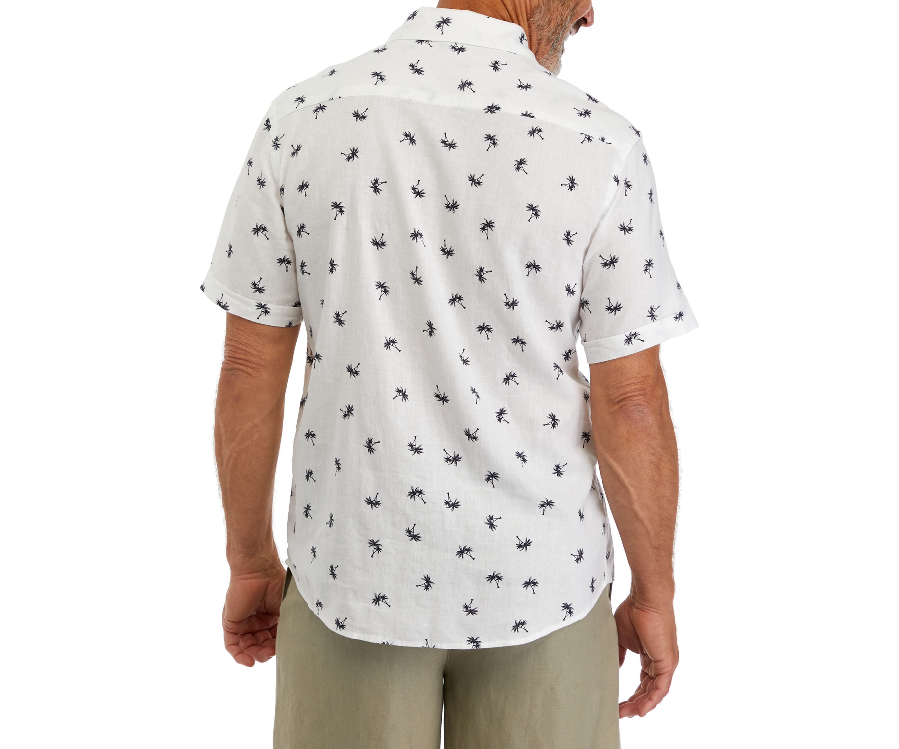 Mens Short Sleeve Linen Shirt