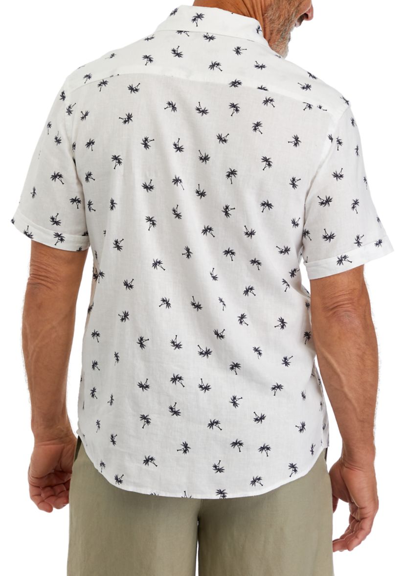 Mens Short Sleeve Linen Shirt