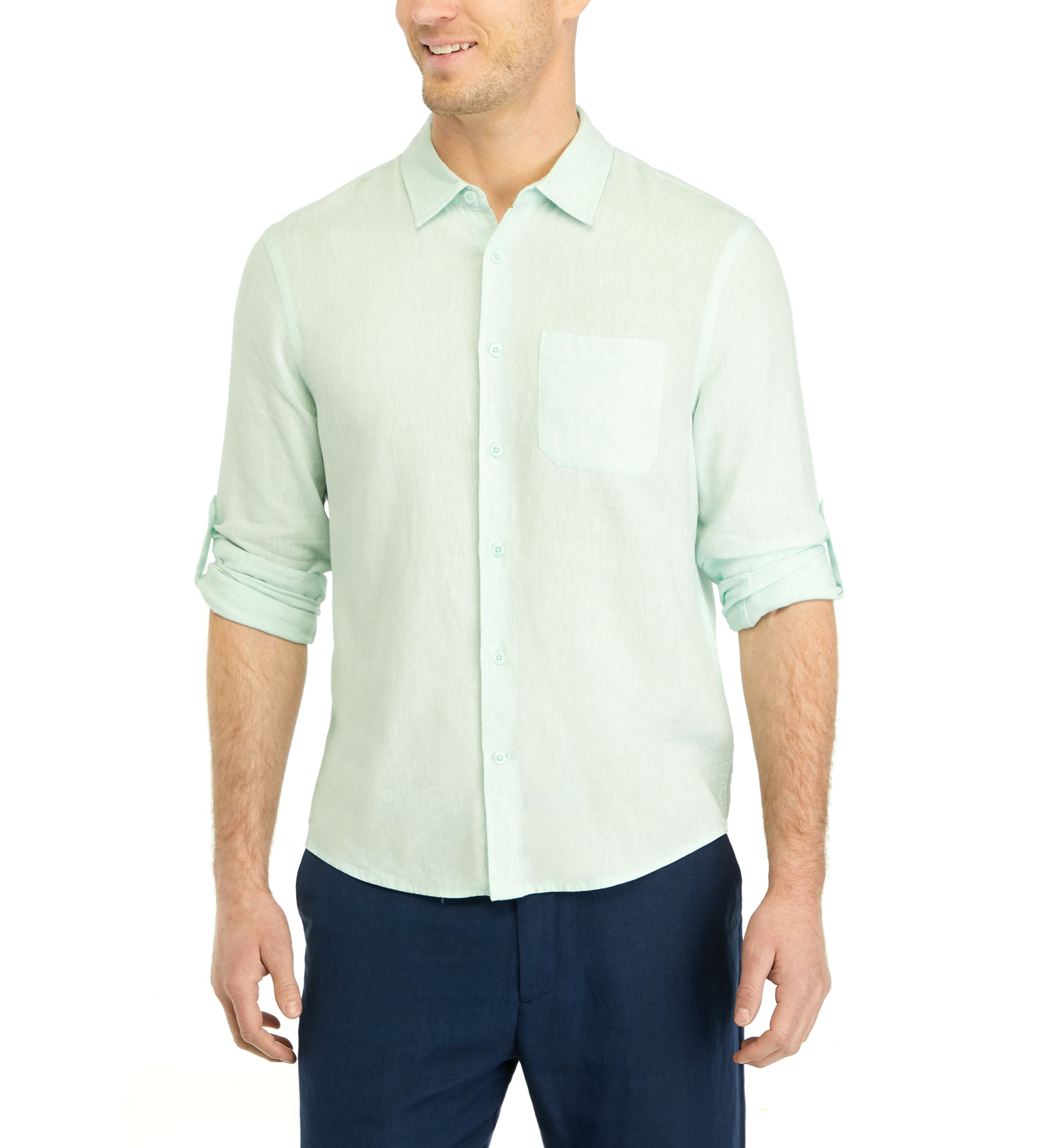 Mens Long Sleeve Button Up Shirt 