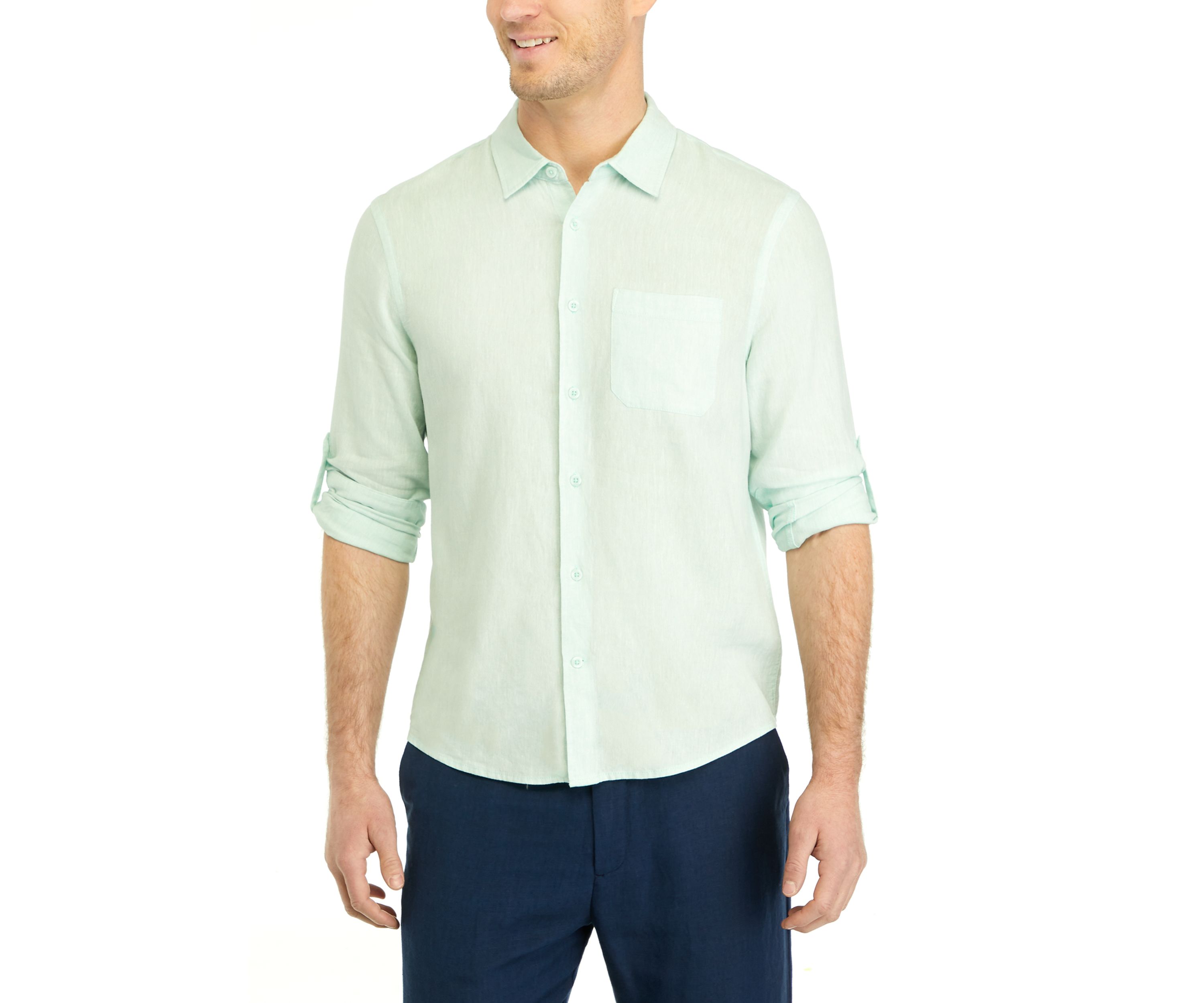 Mens Long Sleeve Button Up Shirt 