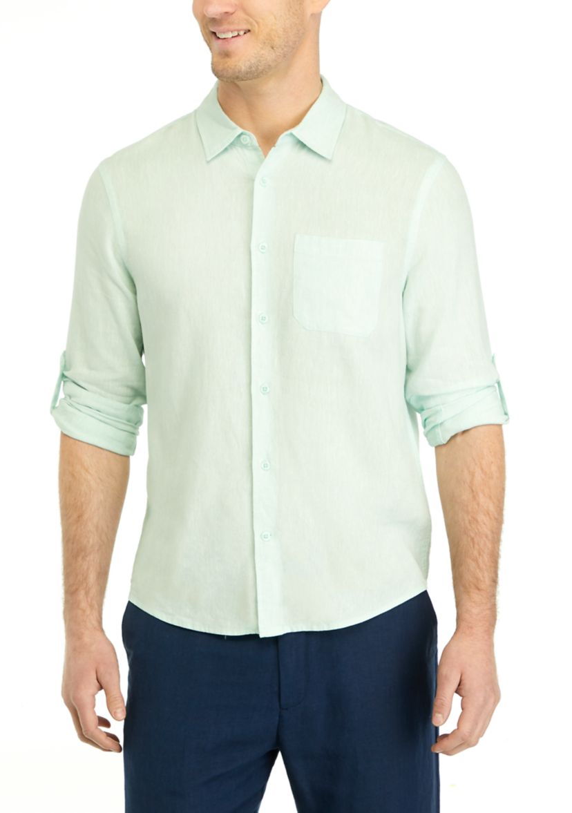 Mens Long Sleeve Button Up Shirt 