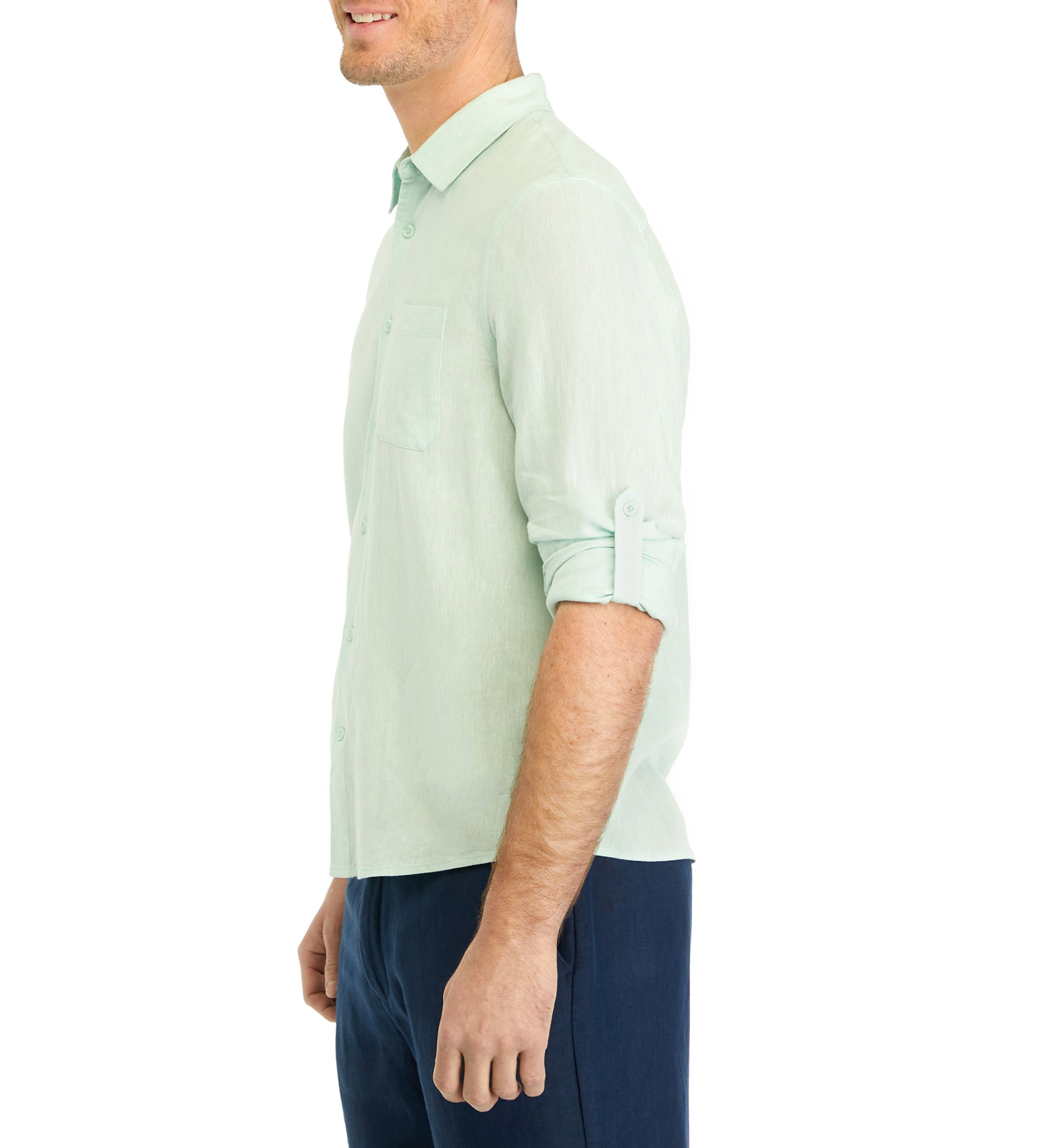 Mens Long Sleeve Button Up Shirt 