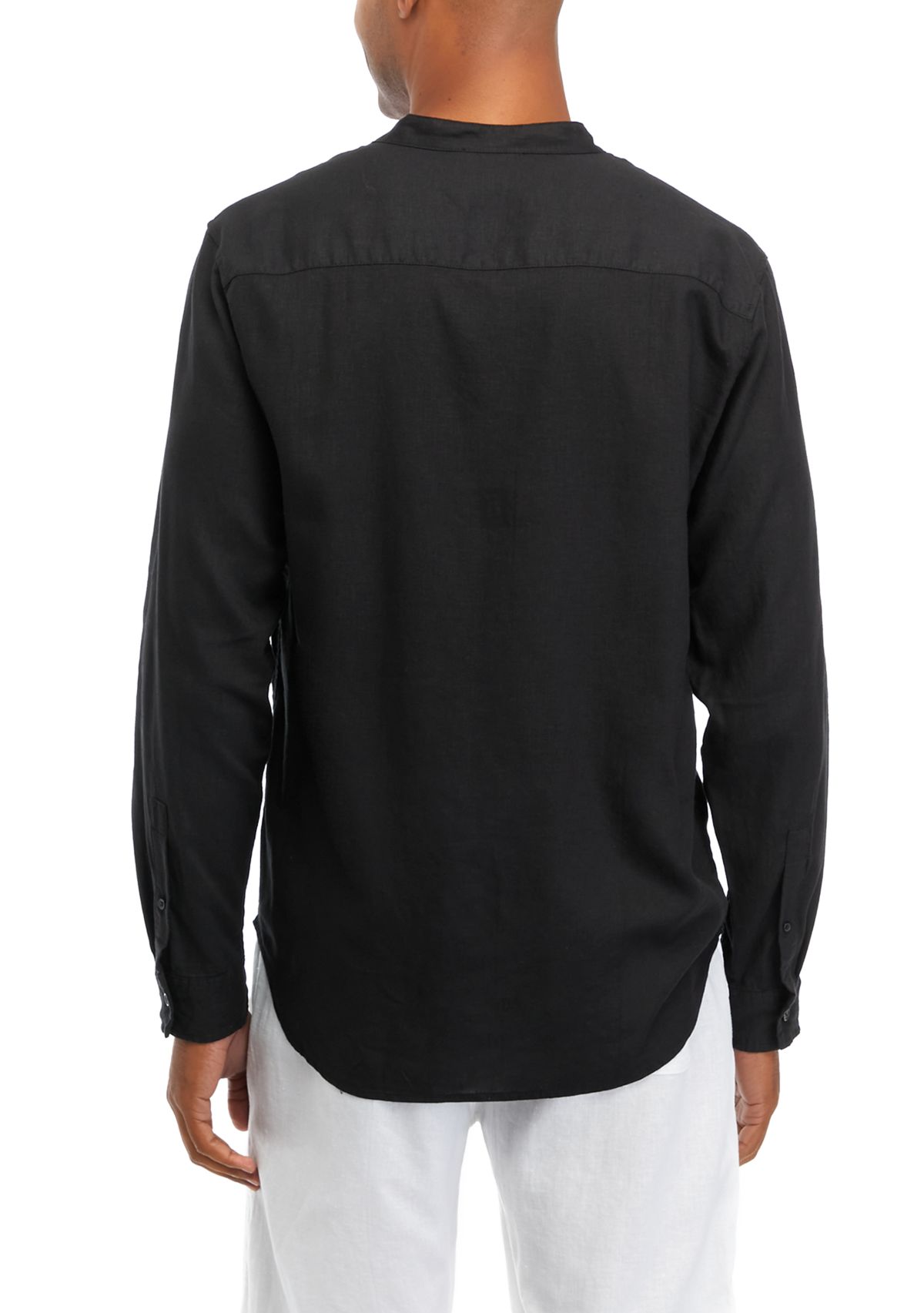 Mens Long Sleeve Linen Shirt
