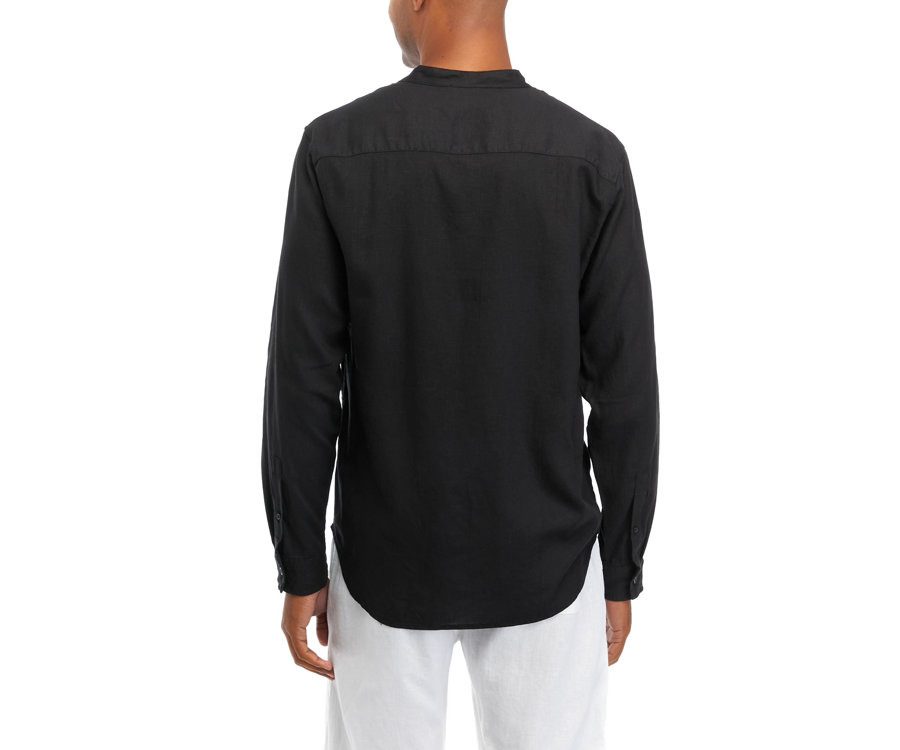 Mens Long Sleeve Linen Shirt