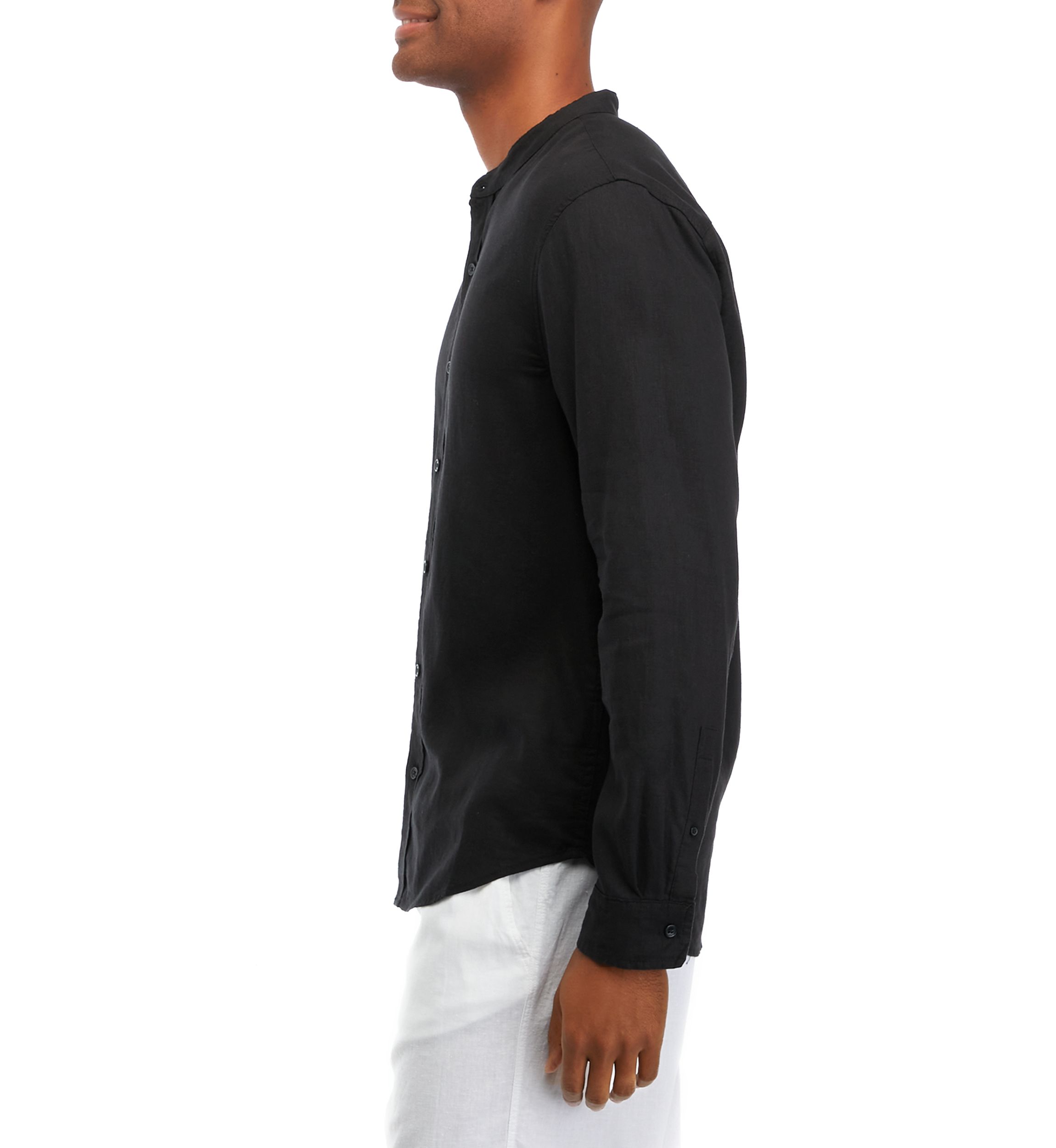 Mens Long Sleeve Linen Shirt