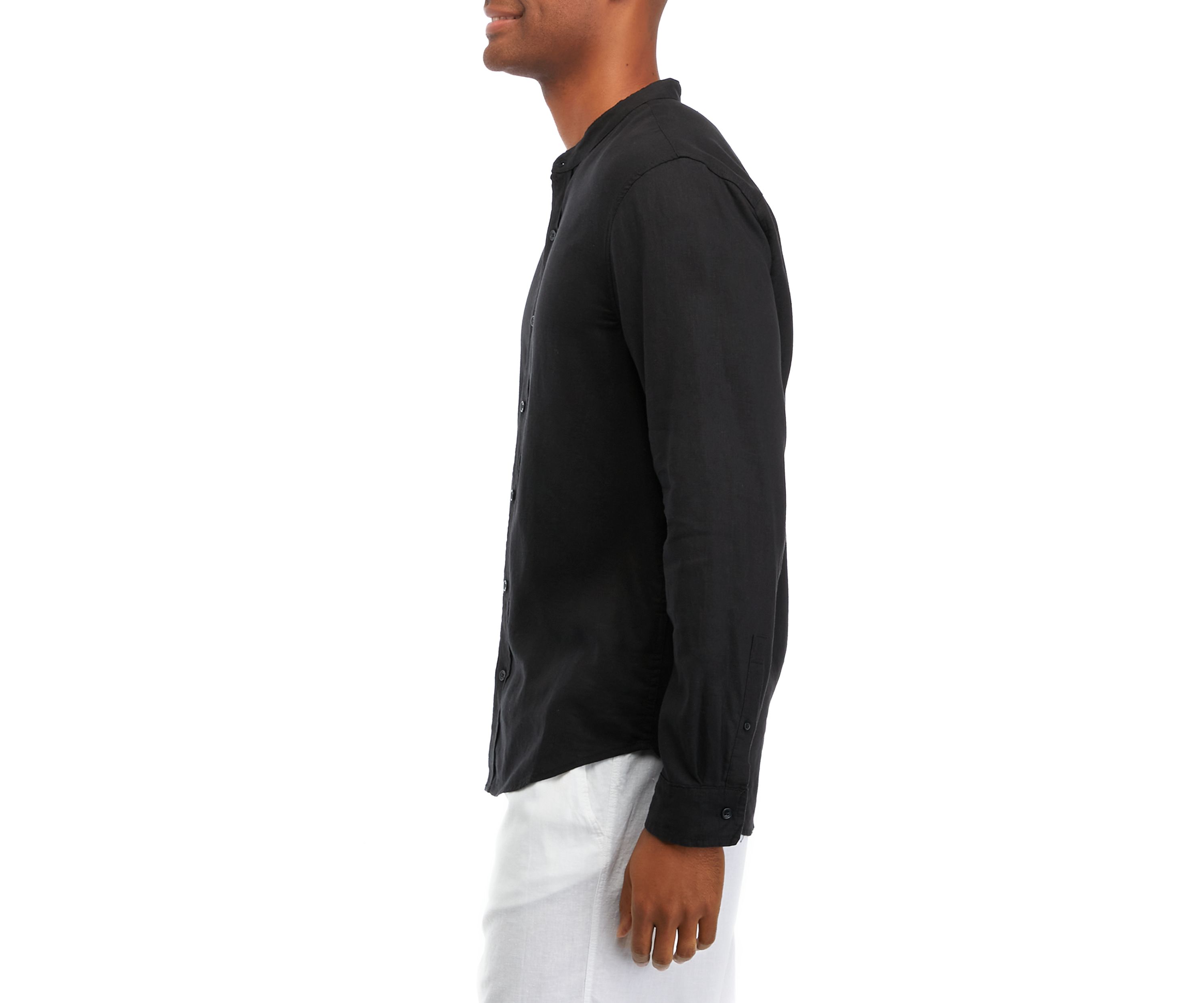 Mens Long Sleeve Linen Shirt
