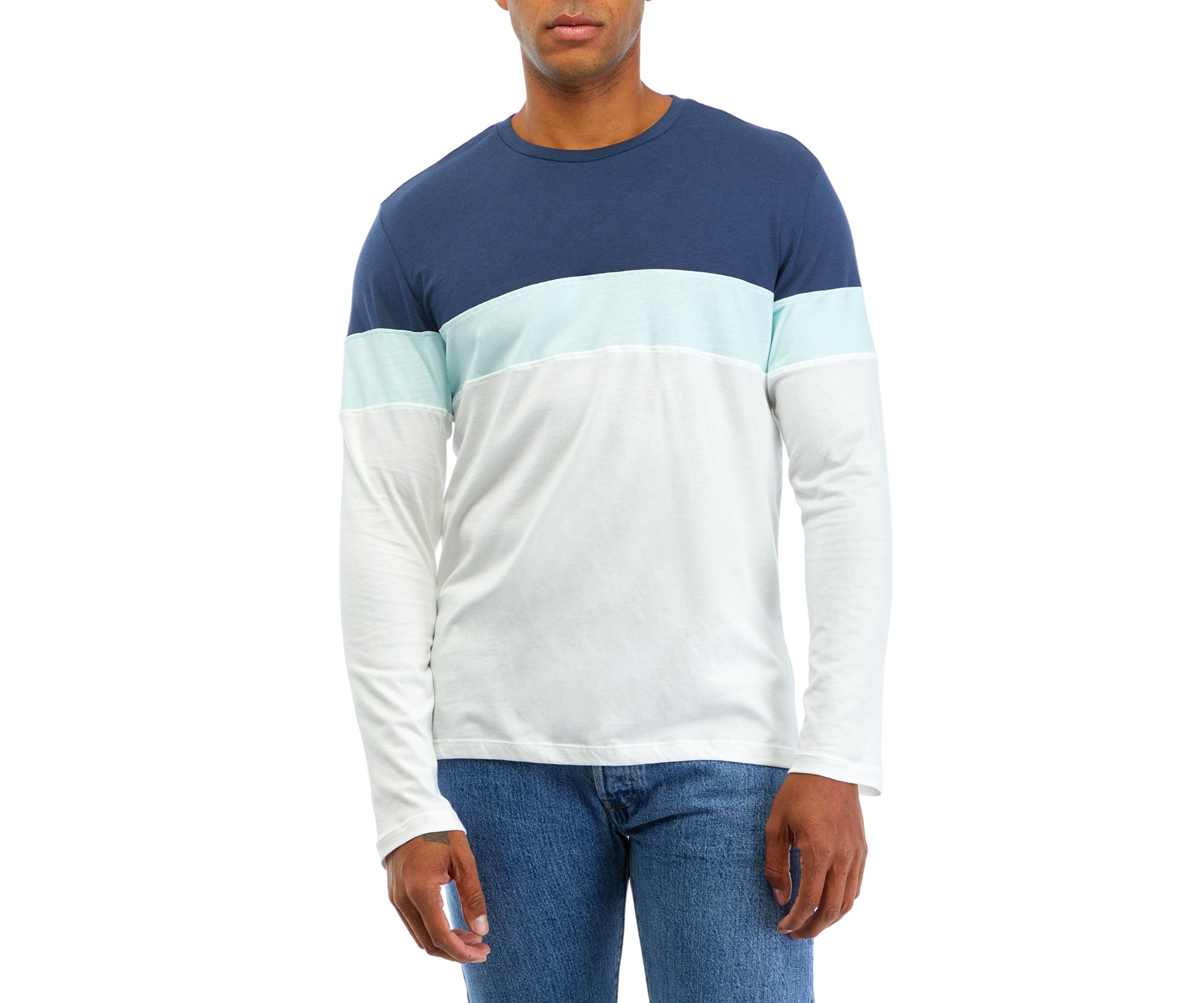 Color Block Stripe Jersey Top 