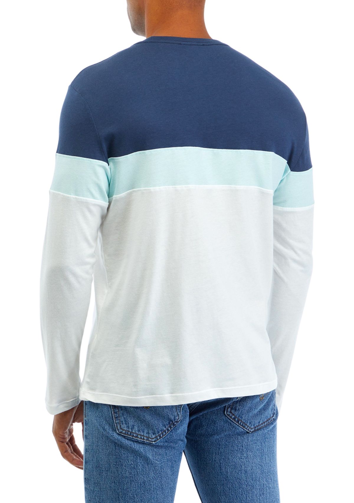 Color Block Stripe Jersey Top 