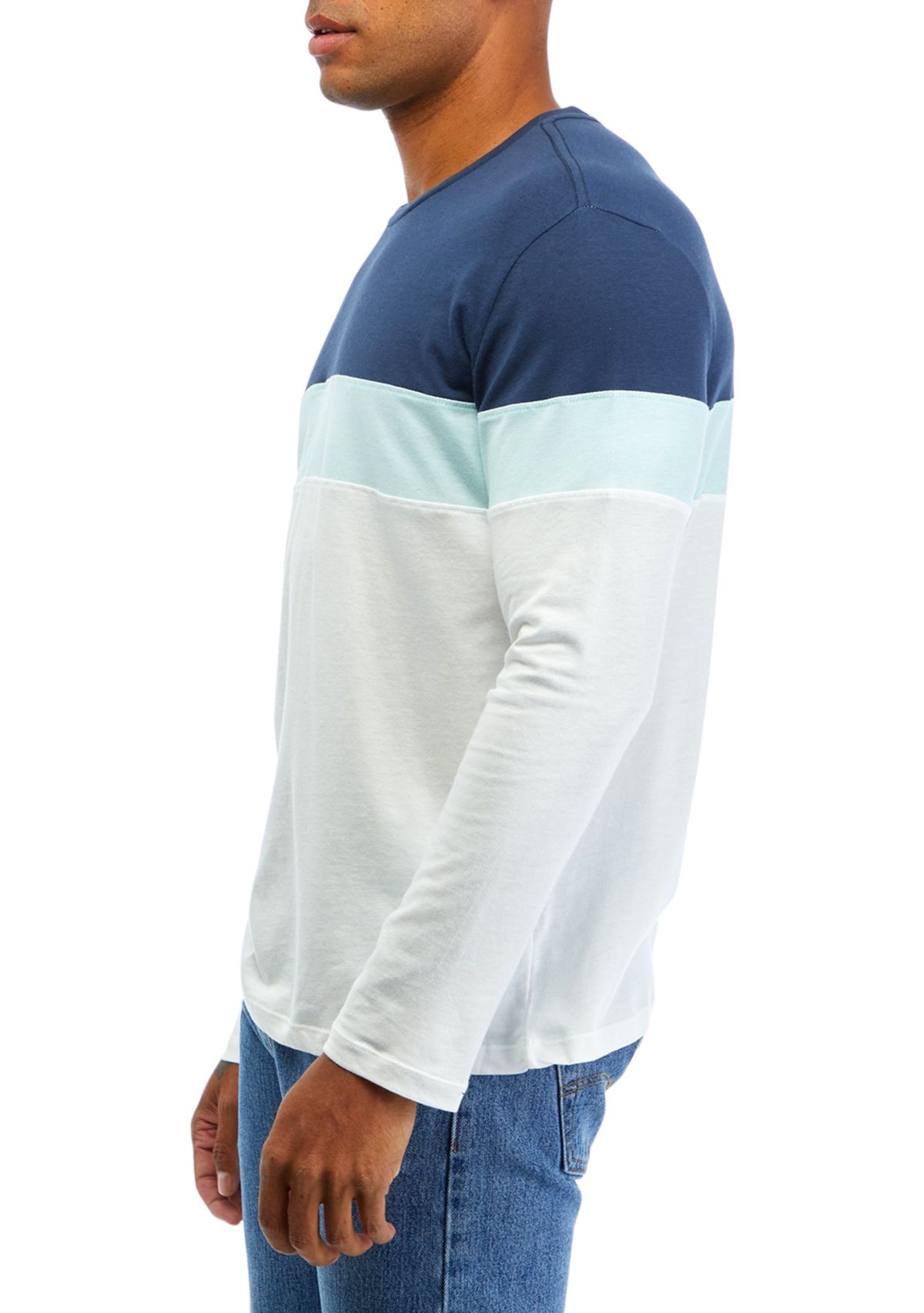 Color Block Stripe Jersey Top 