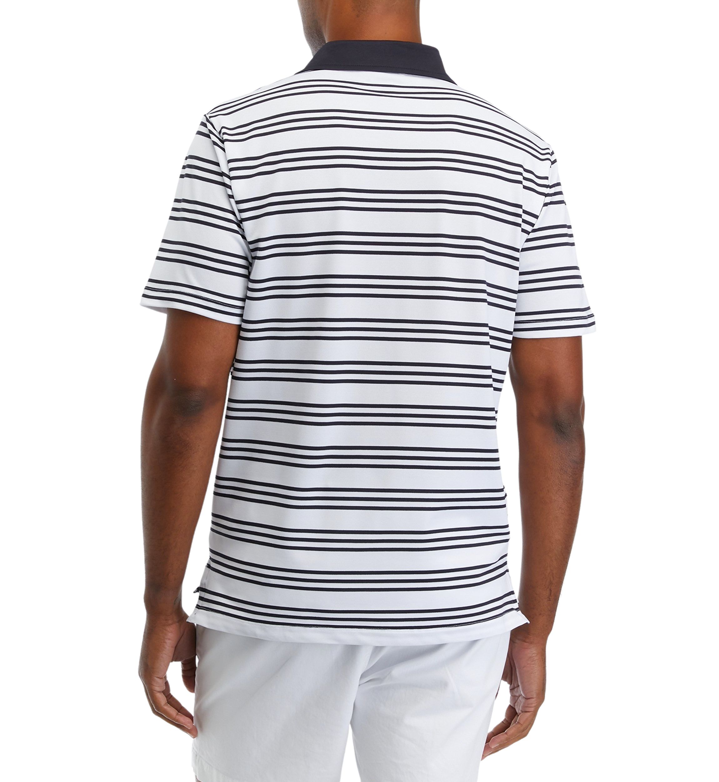 Mens Short Sleeve Striped Polo Shirt