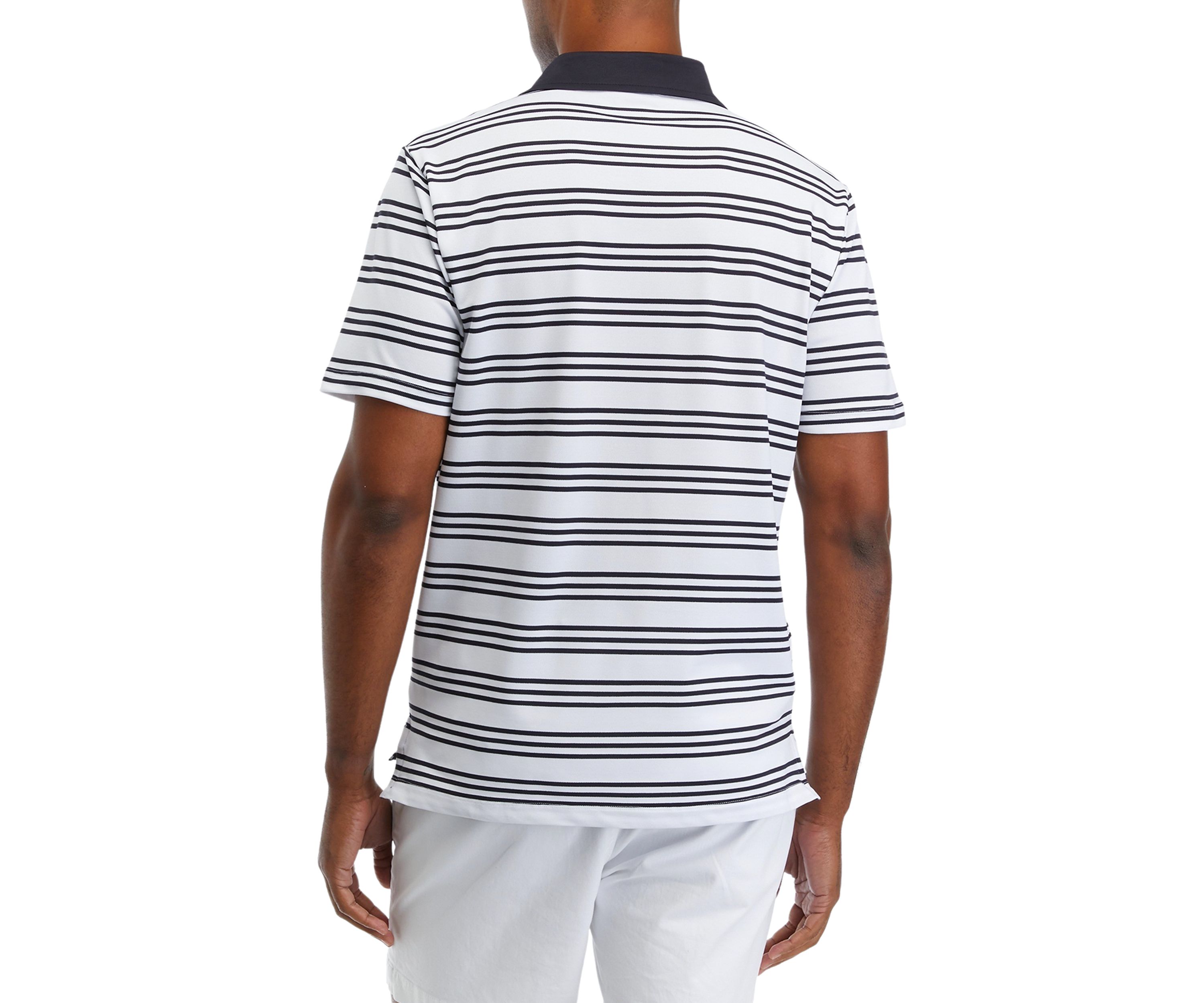Mens Short Sleeve Striped Polo Shirt