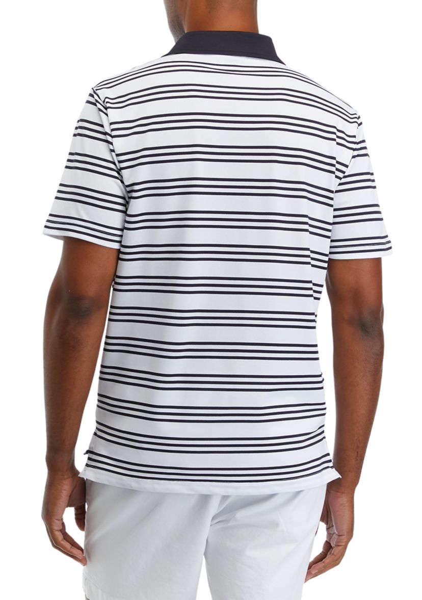 Mens Short Sleeve Striped Polo Shirt