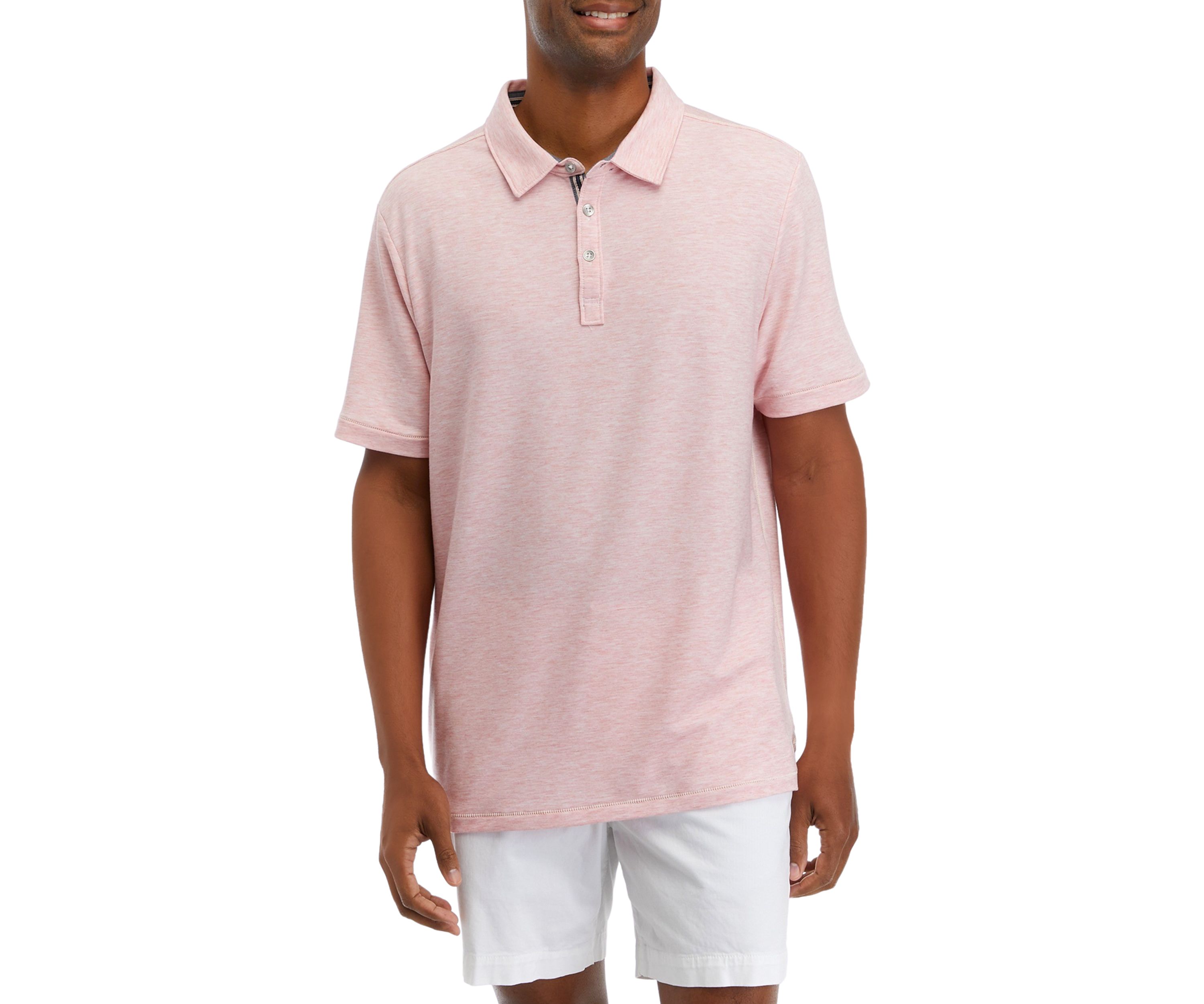 Mens Short Sleeve French Terry Polo Shirt