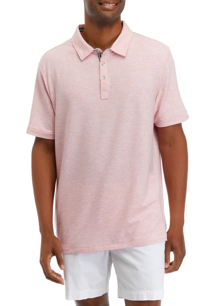Mens Short Sleeve French Terry Polo Shirt