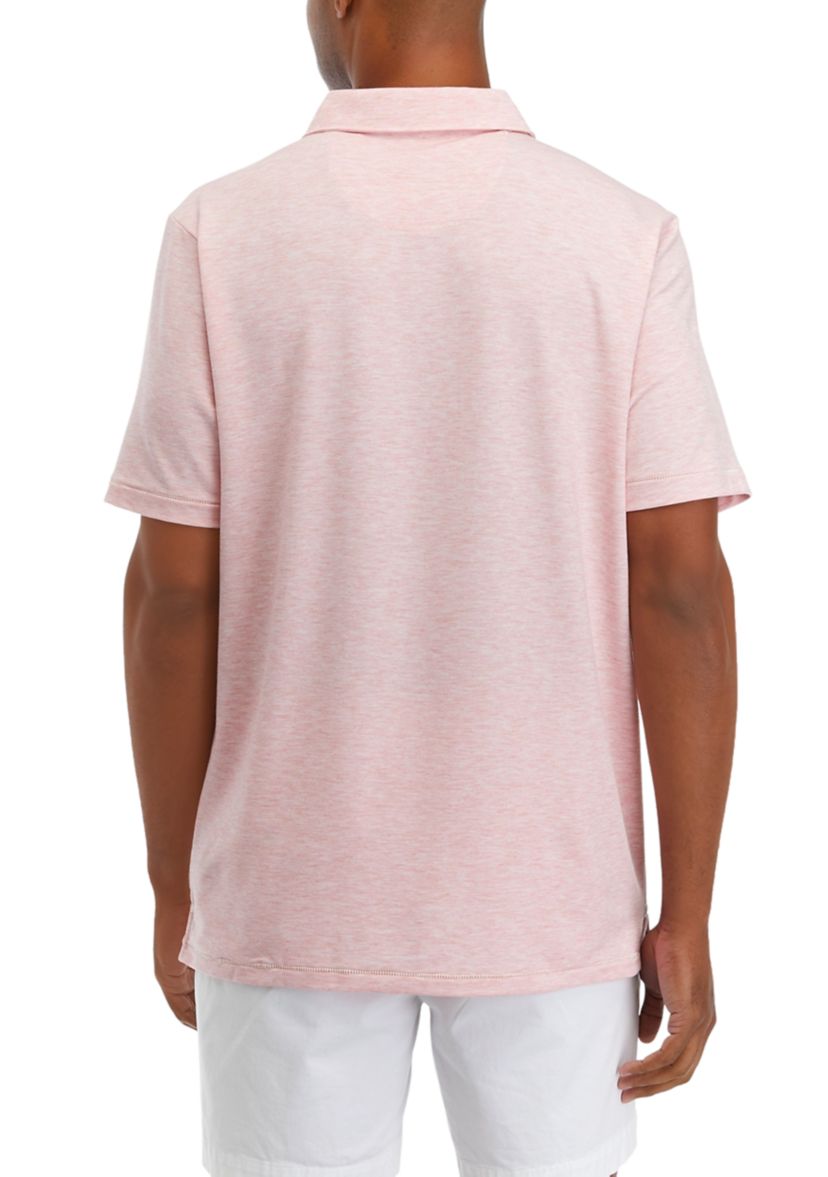 Mens Short Sleeve French Terry Polo Shirt