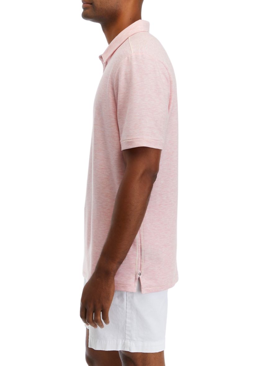 Mens Short Sleeve French Terry Polo Shirt