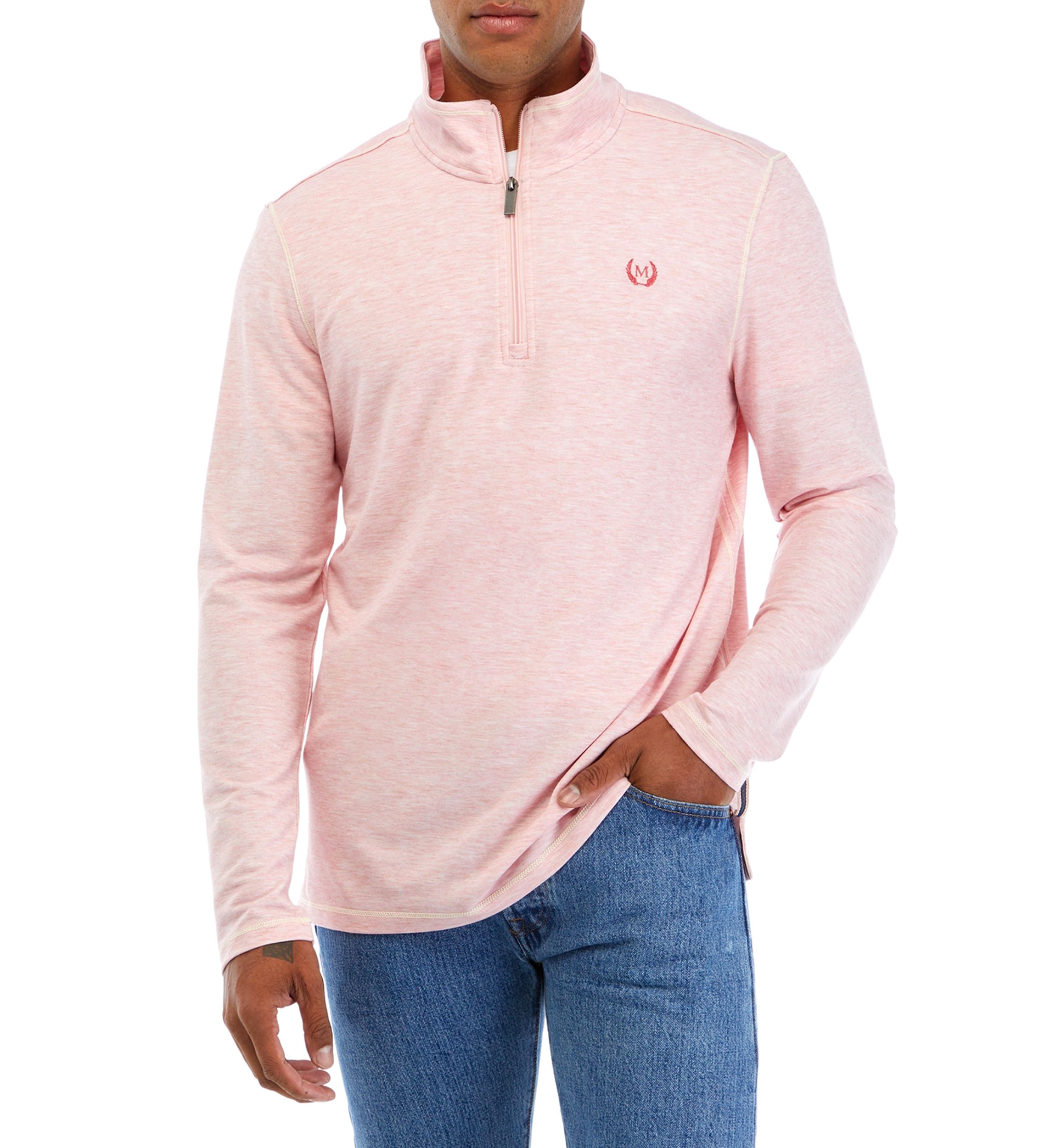 Mens Zip Up Stretch Pullover